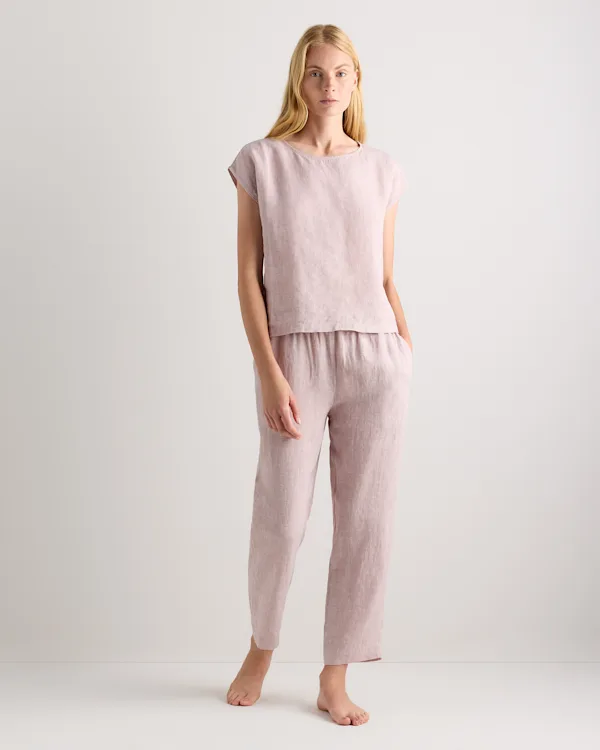100% European Linen Pajama Set