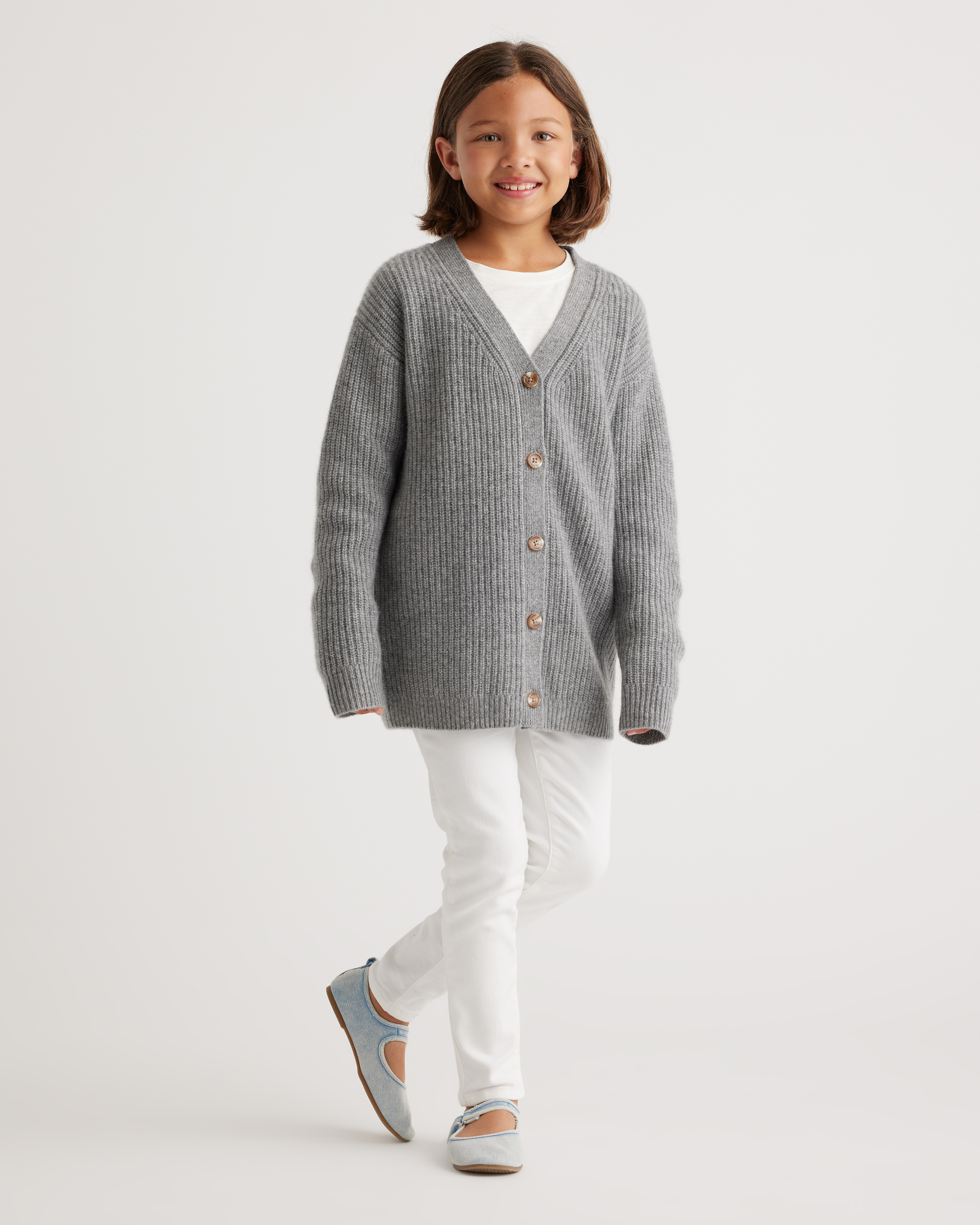 Washable Cashmere Oversized Fisherman Cardigan - Kid - thumbnail 5
