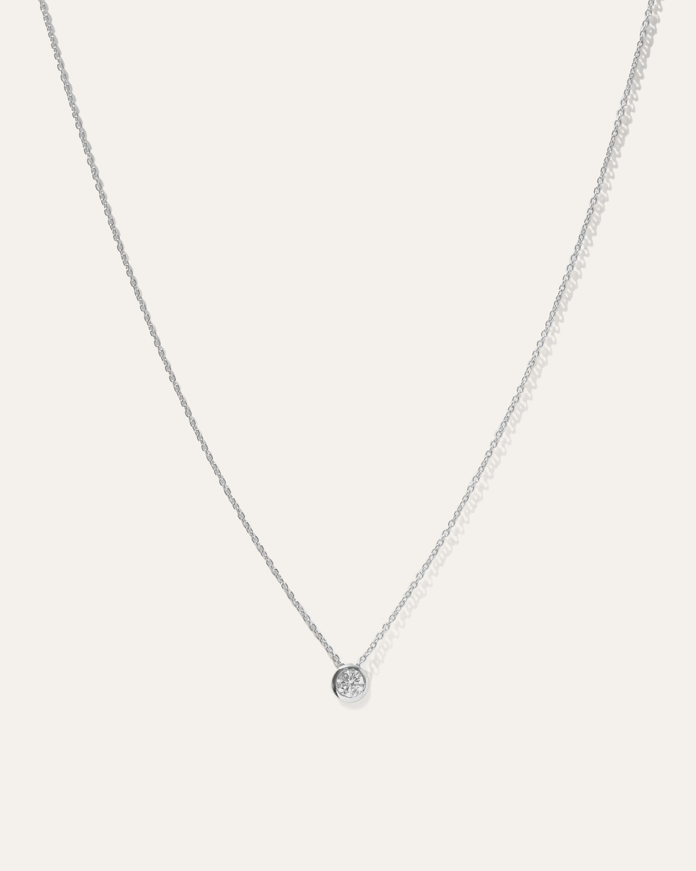 Quince Women's 14k Gold Diamond Large Diamond Bezel Necklace In Metallic