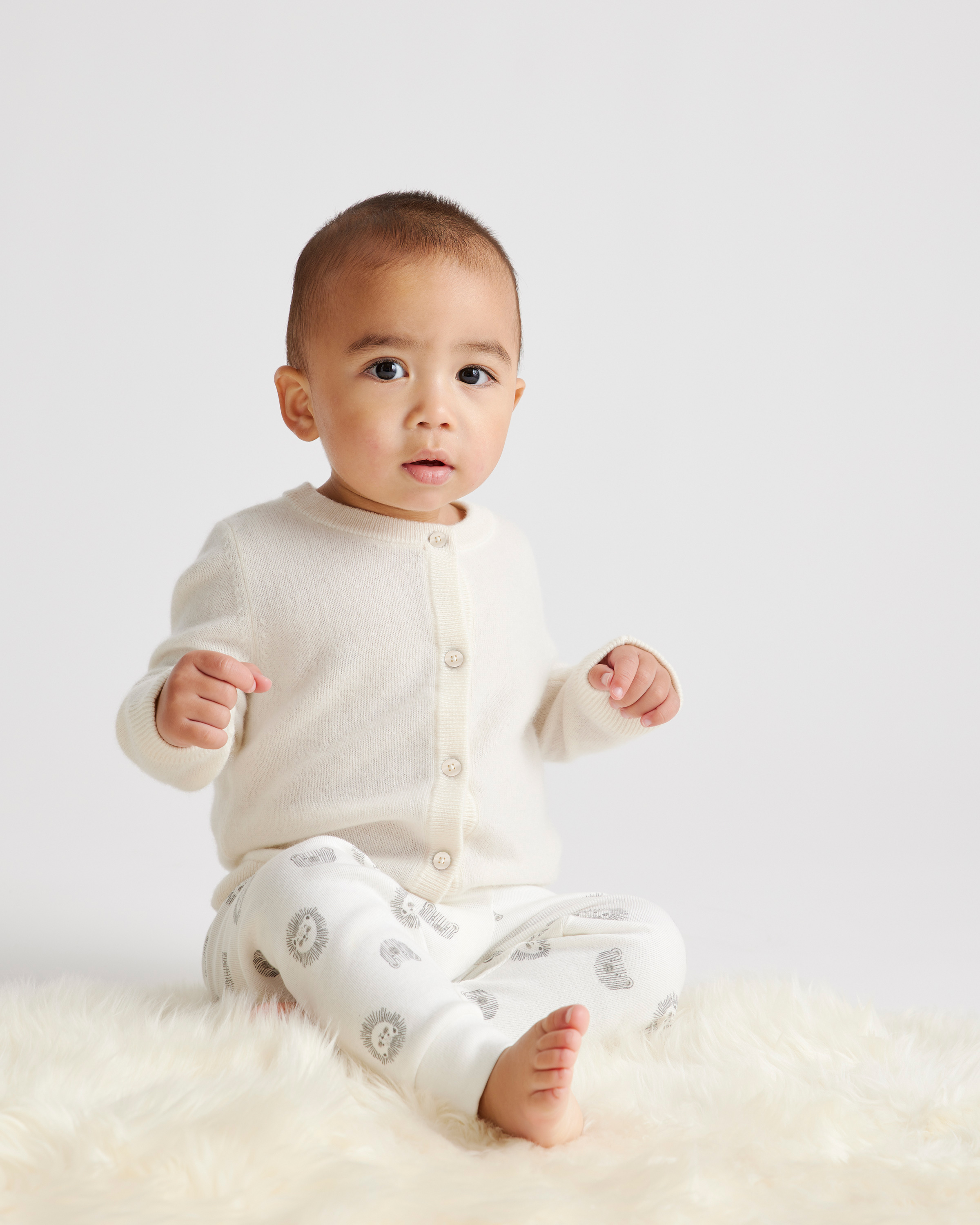 Mongolian Cashmere Cardigan - Baby - thumbnail 5