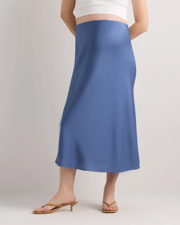 Washable Stretch Silk Maternity Skirt