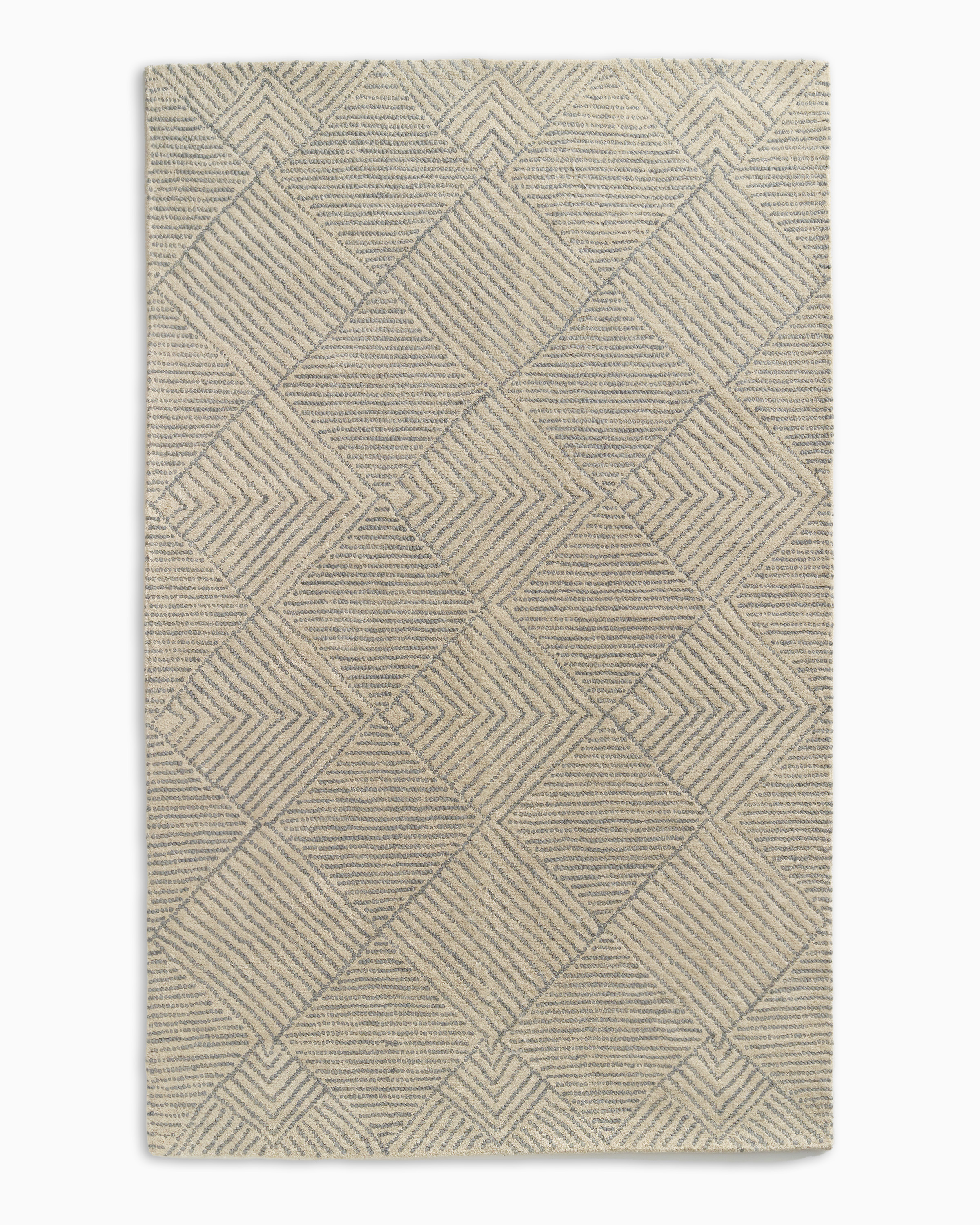Quince Liana Tufted Wool Rug In Soft White/grey
