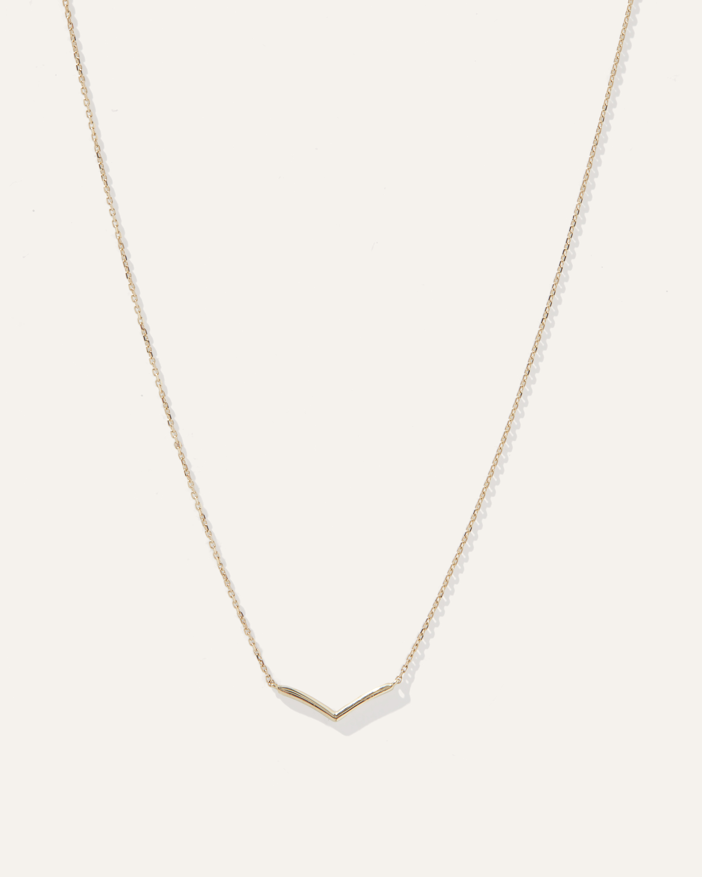 Quince Women's 14k Gold Wishbone Necklace