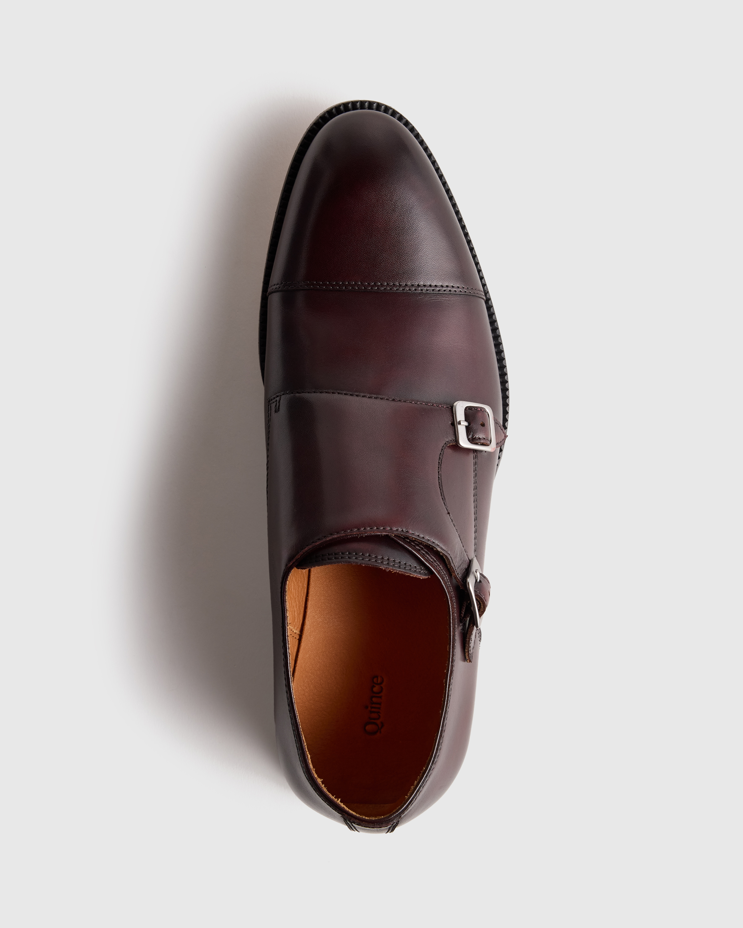 Italian Leather Monk Strap in Oxblood display picture 1
