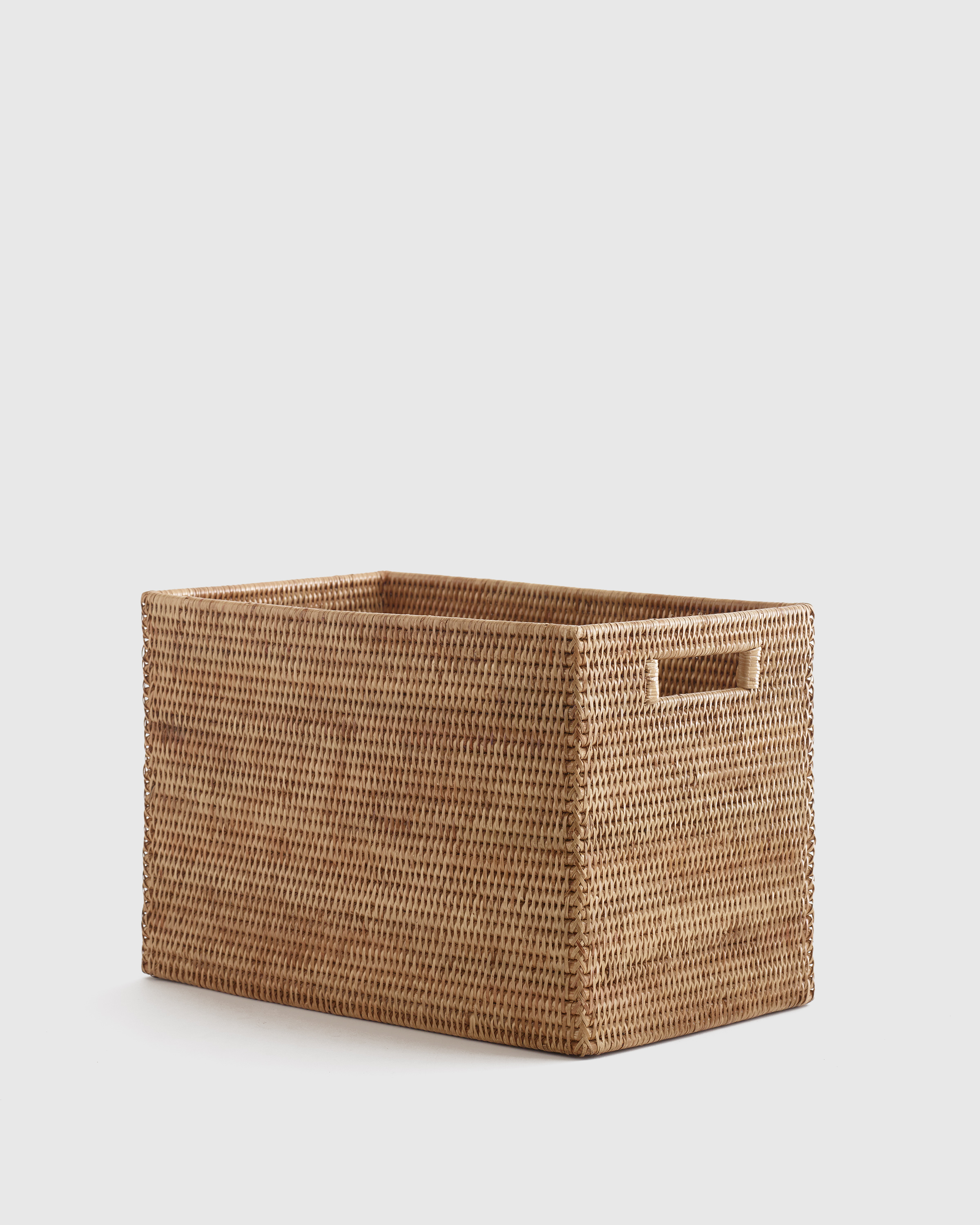Handwoven Rattan Legal Size Storage Box in Honey