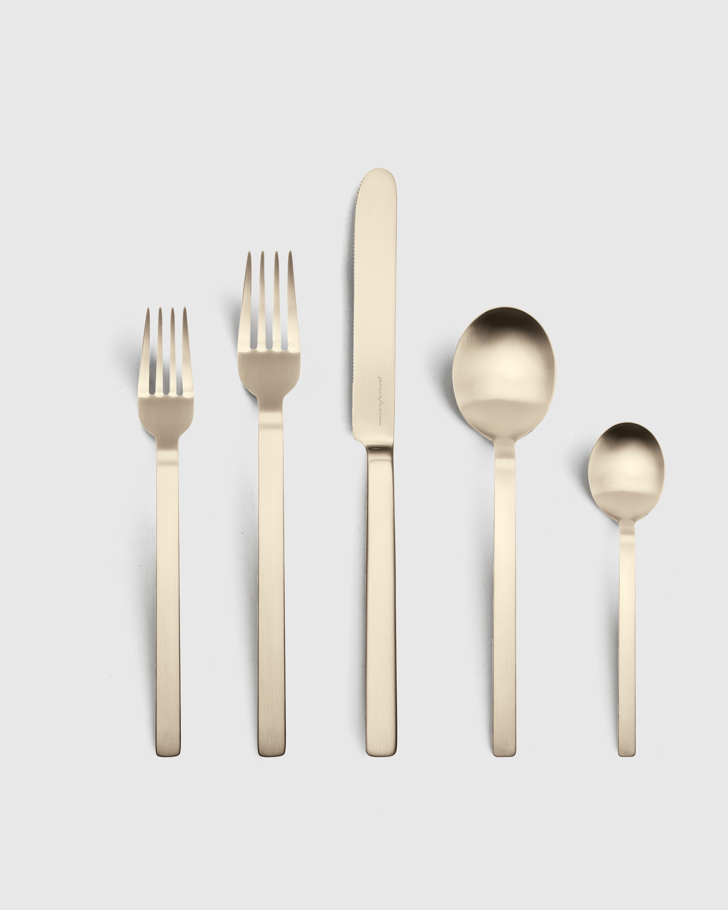 Quince Stile Flatware 20-pc Set In Brushed Champagne