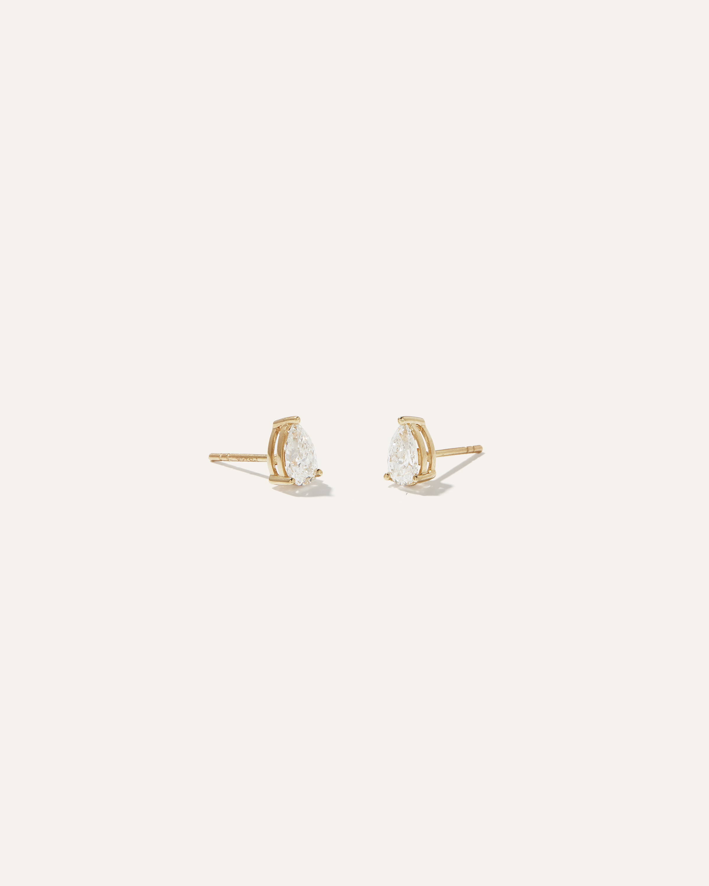 Shop Quince Women's 14k Gold Lab Grown Diamond Pear Solitaire Studs In Yellow Gold