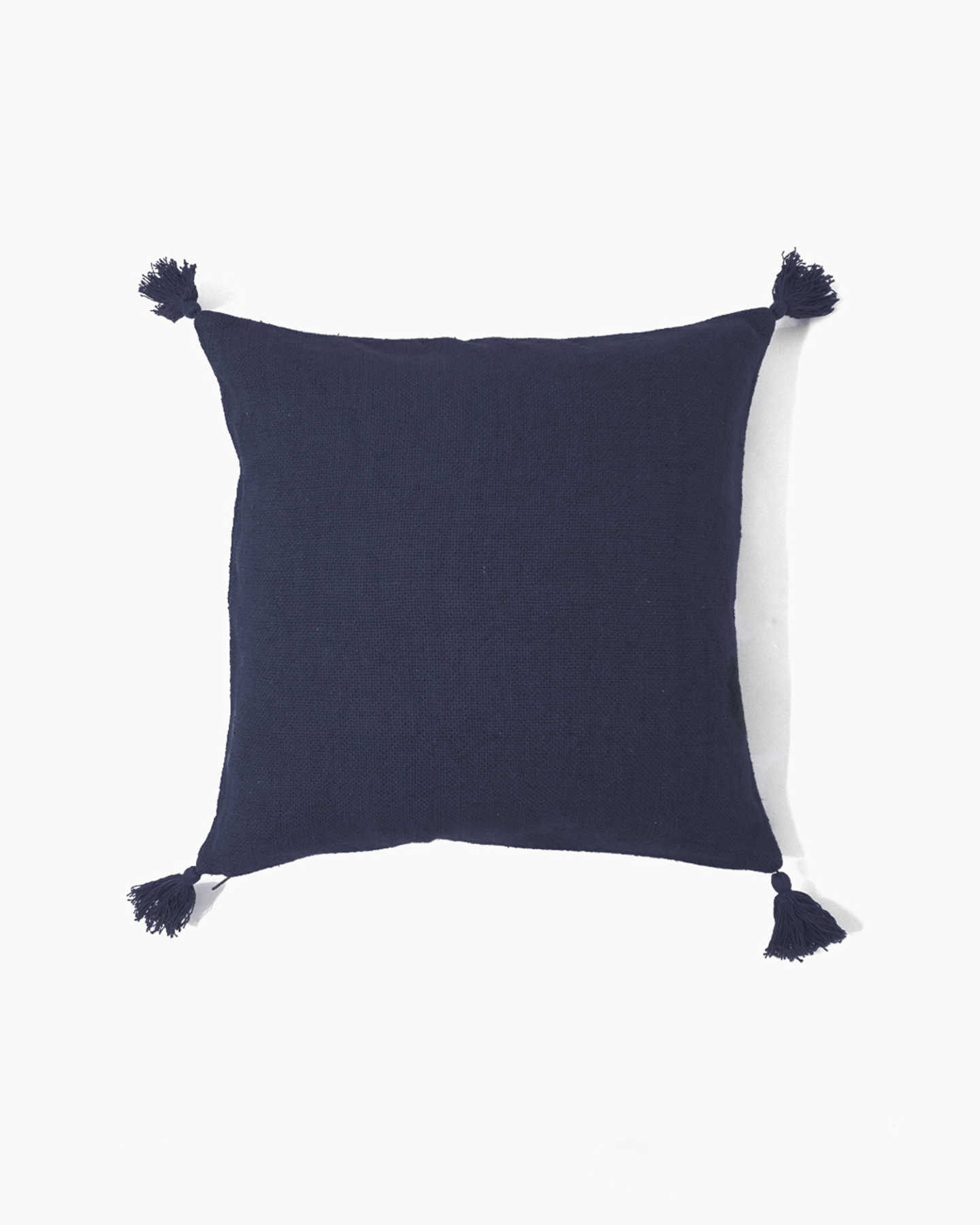 Linen Tassel Pillow Cover - Indigo - 3