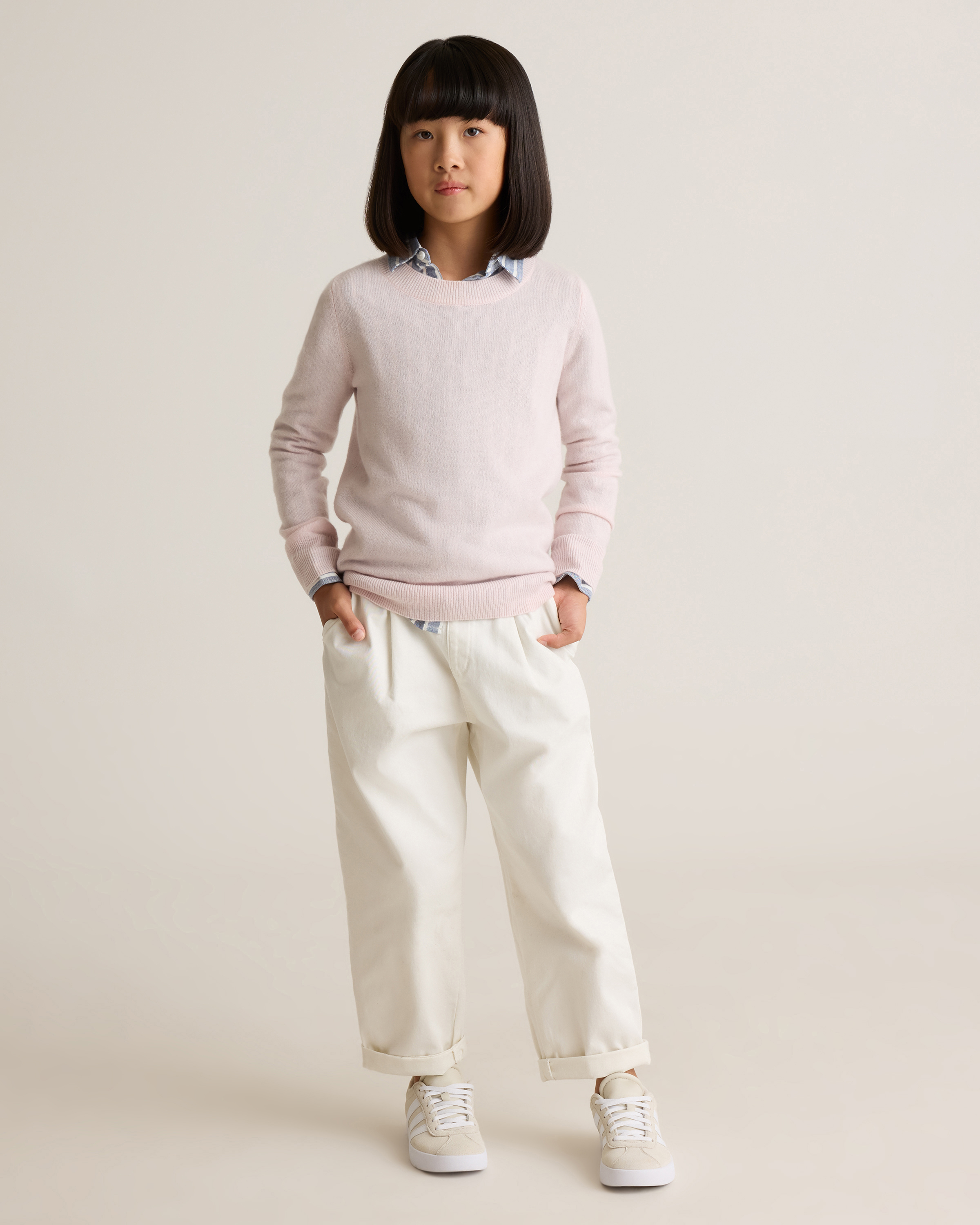 Mongolian Cashmere Crewneck Sweater - Kid - thumbnail 10