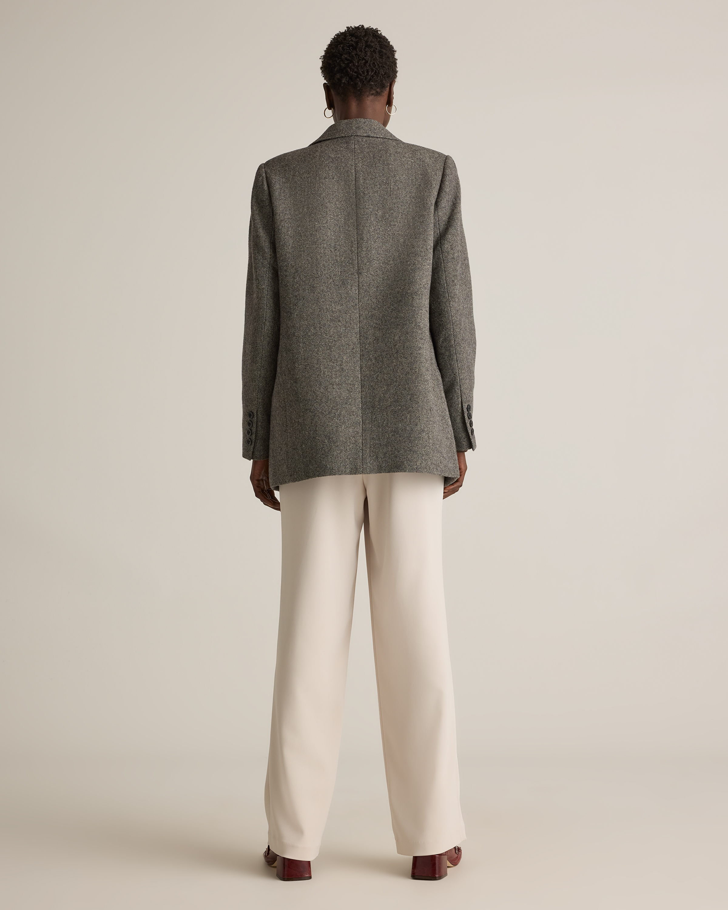 Italian Wool Oversized Blazer - thumbnail 10