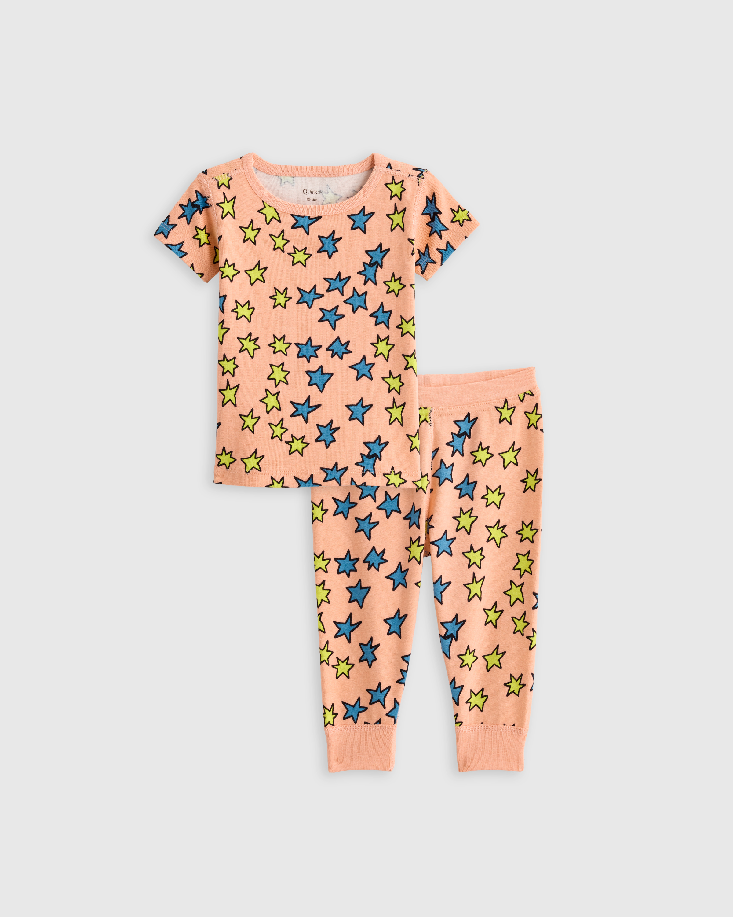 100% Organic Cotton Short Sleeve and Pant Pajama Set - thumbnail 4