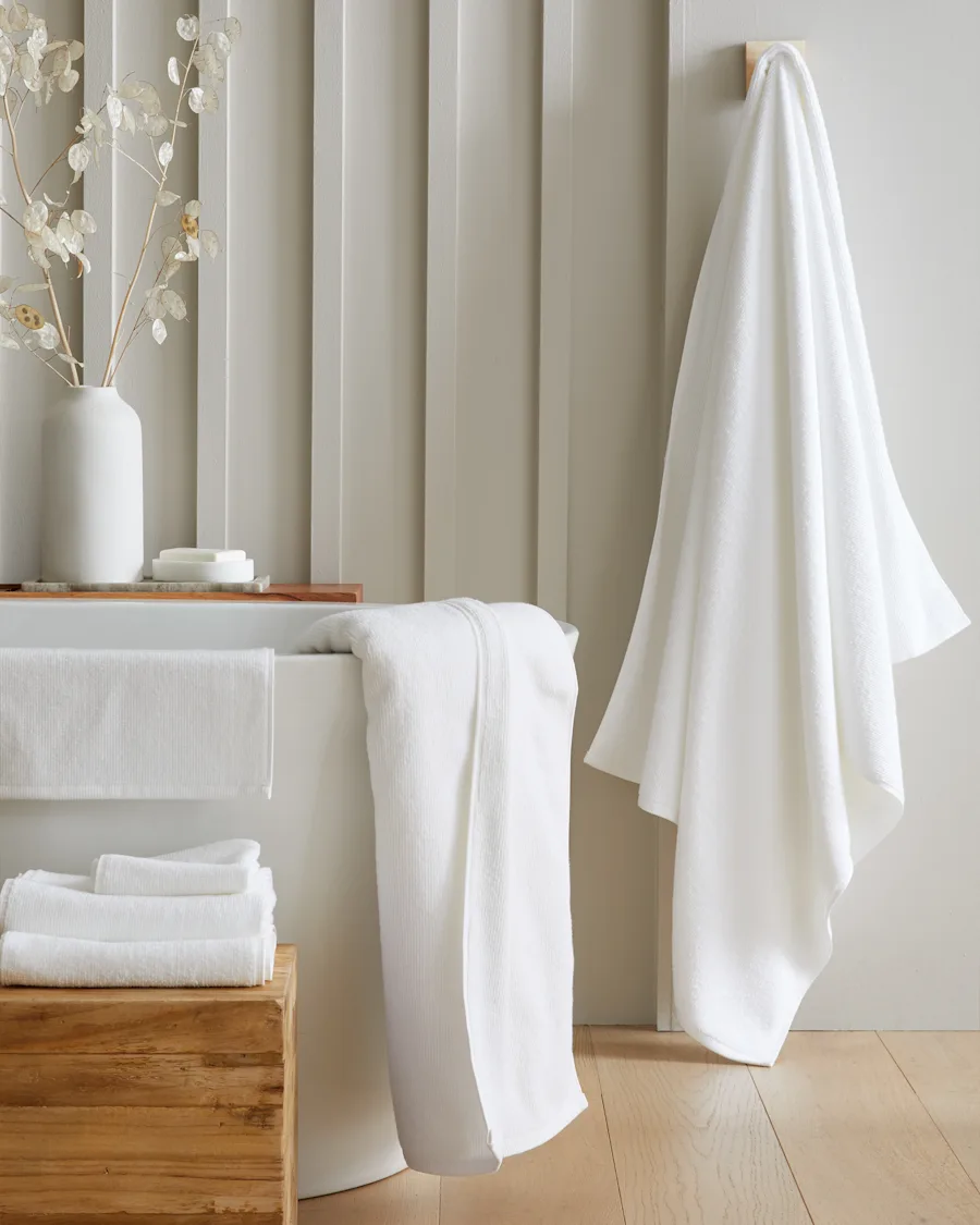 Towels Ribbed White Bundle 2516