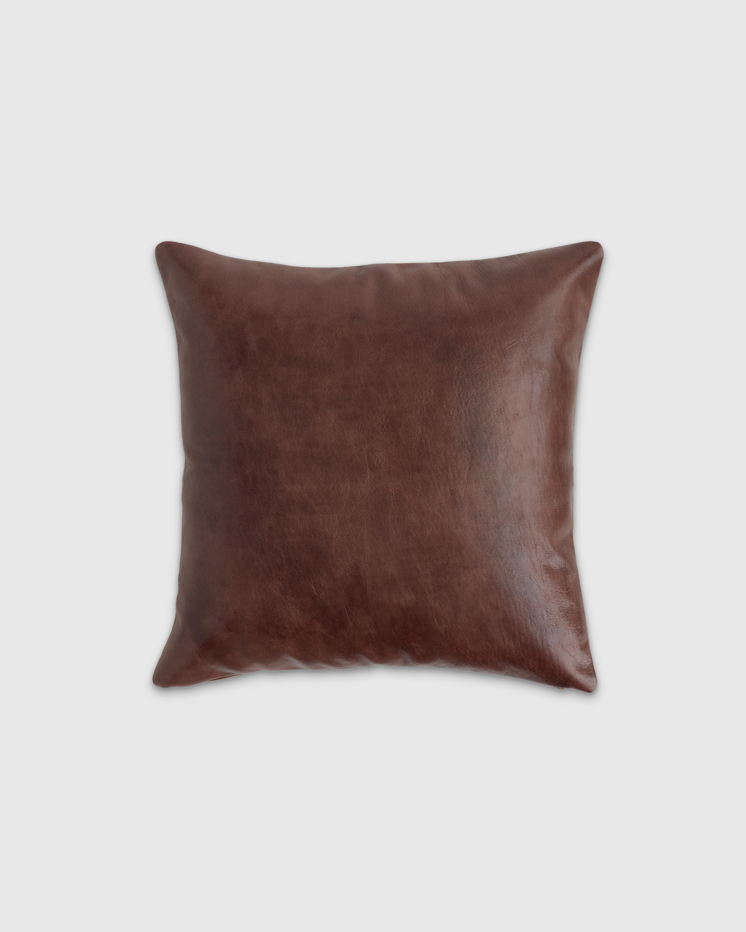 Quince Luxe Leather Pillow Cover In Brown
