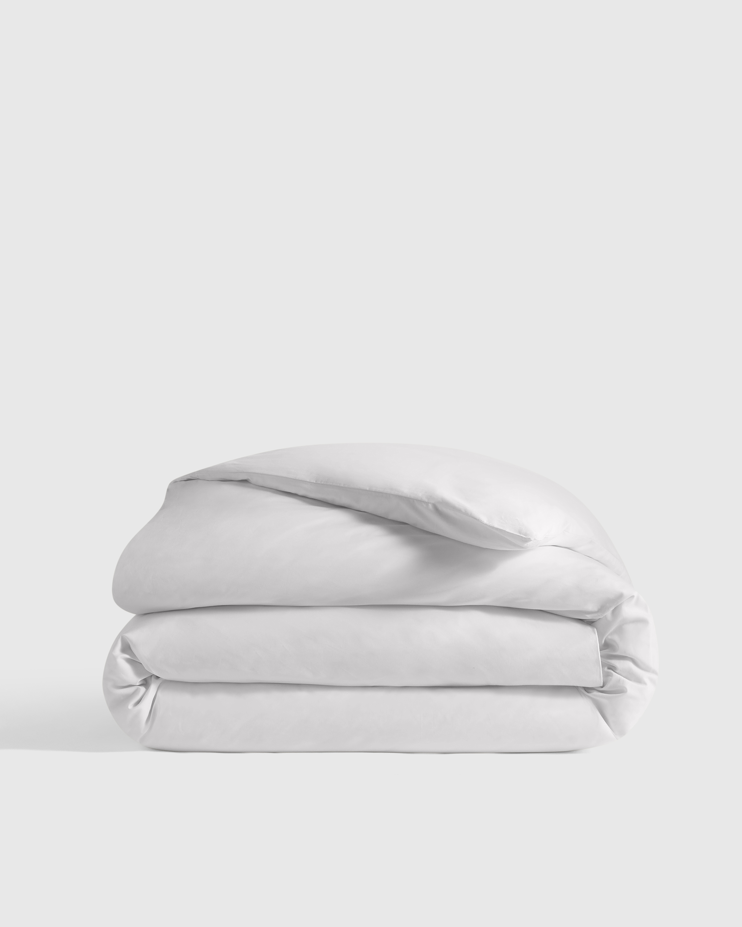 Classic Organic Percale Duvet Cover in White