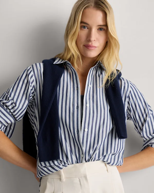 100% Organic Cotton Poplin Long Sleeve Shirt  