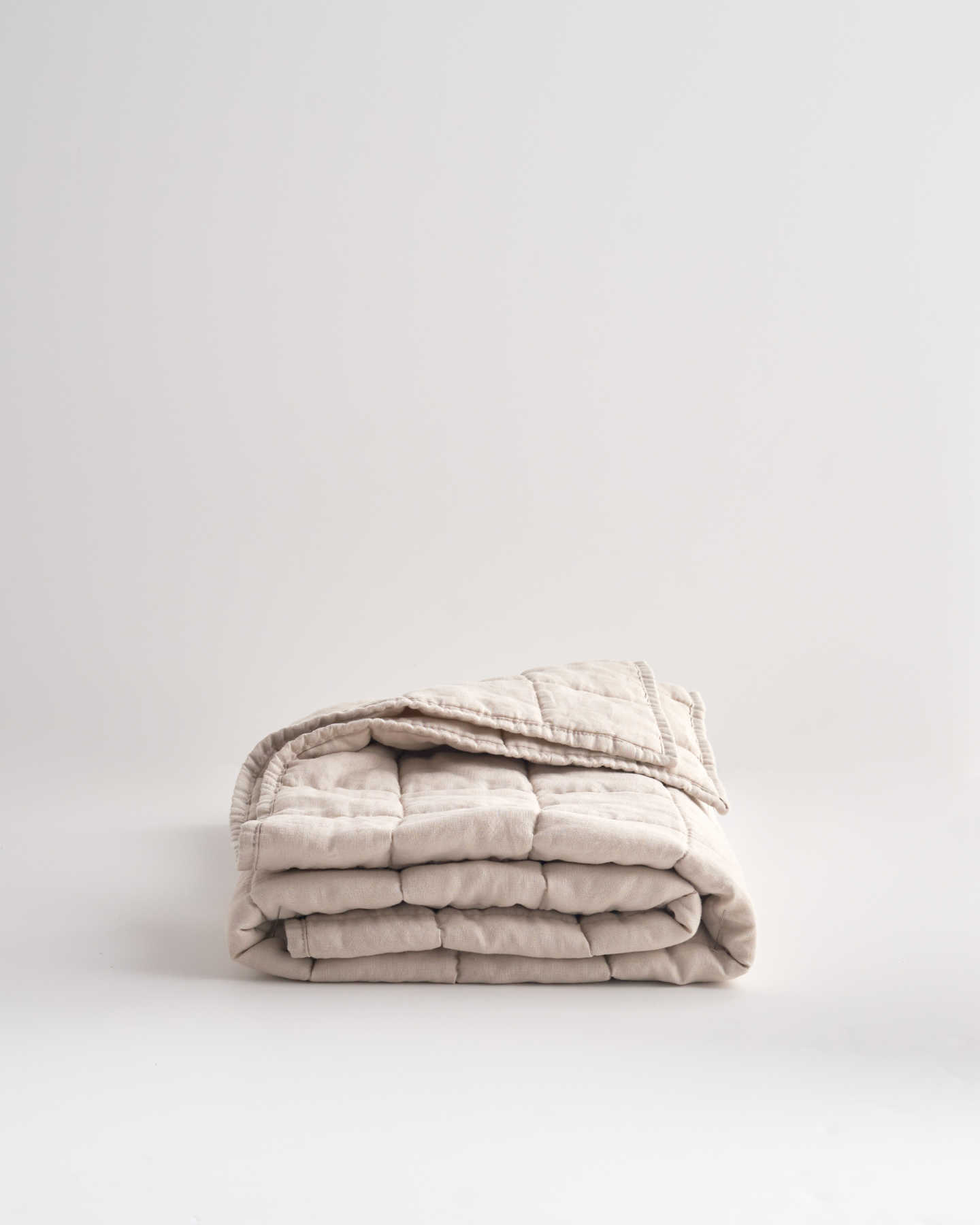 You May Also Like - Linen Crib Quilt - Sand