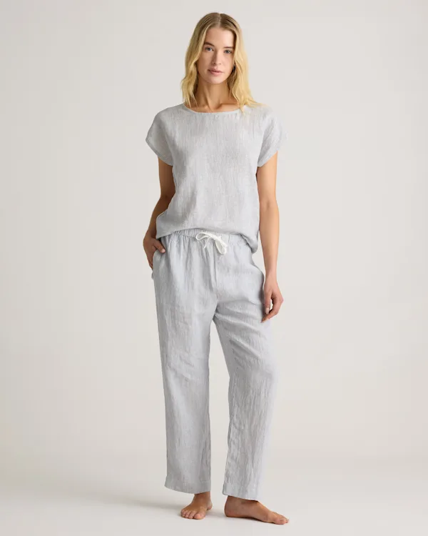 100% European Linen Pajama Set