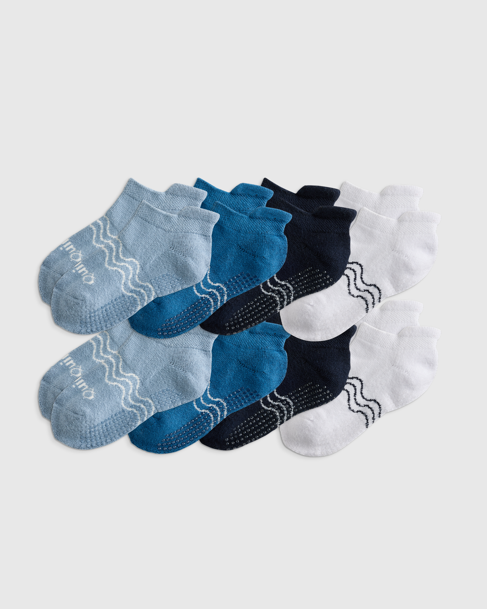 Organic Cotton Gripper Ankle Socks 8-Pack