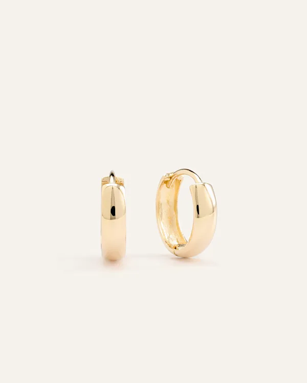 14K Gold Bold Hoops