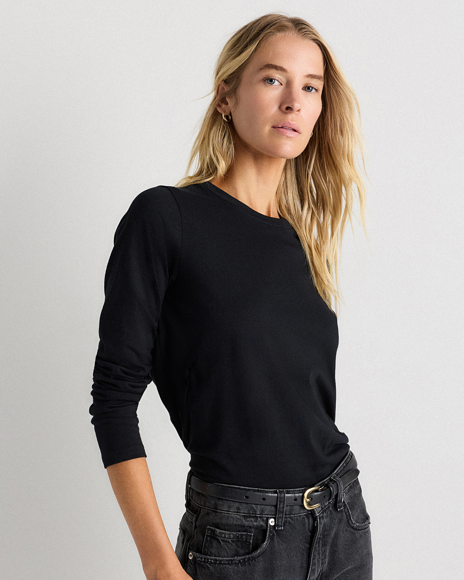 Women's 100% Organic Cotton Long Sleeve Swing Tee
