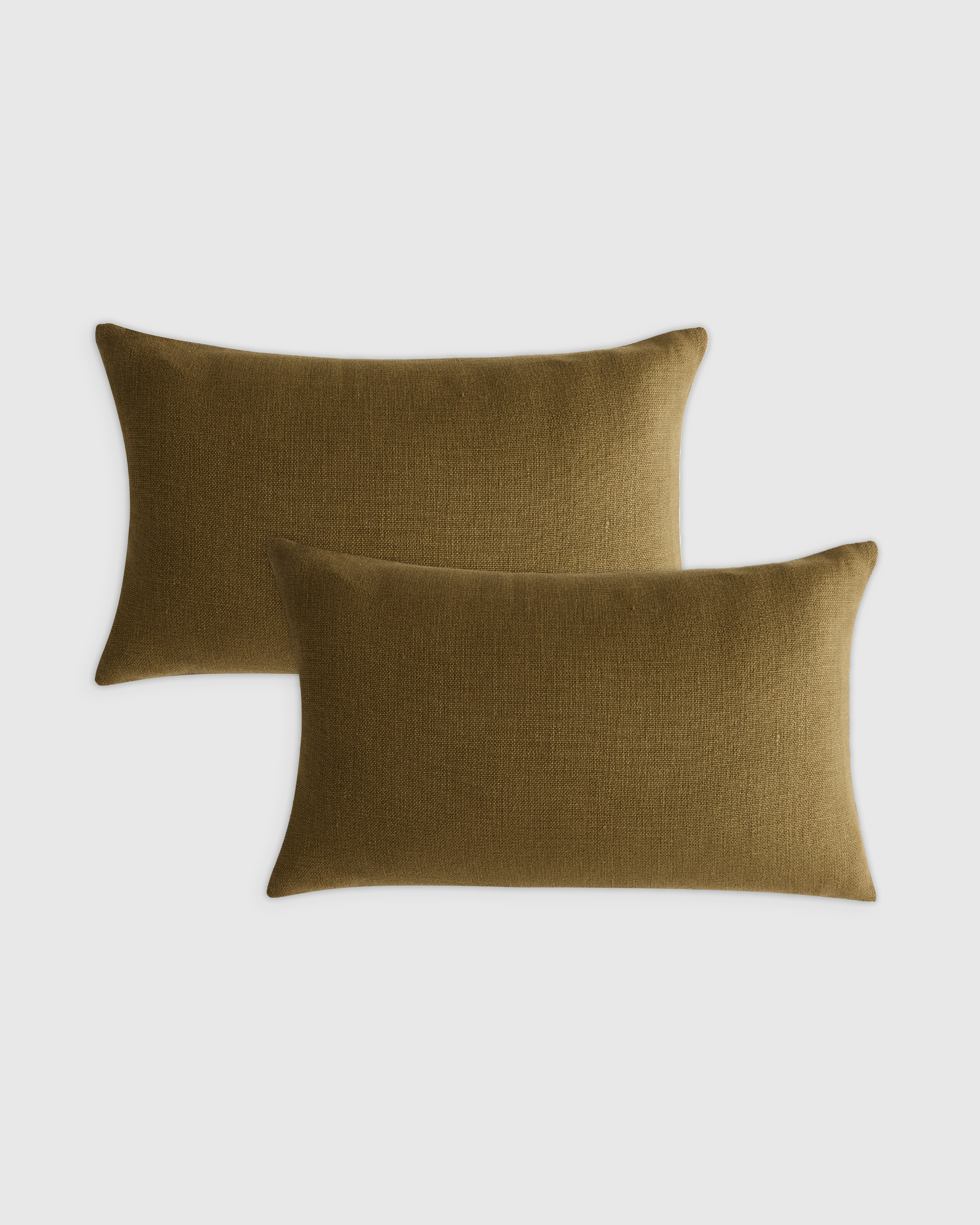 Quince Luxe Linen Pillow Cover Set Of 2 In Brown