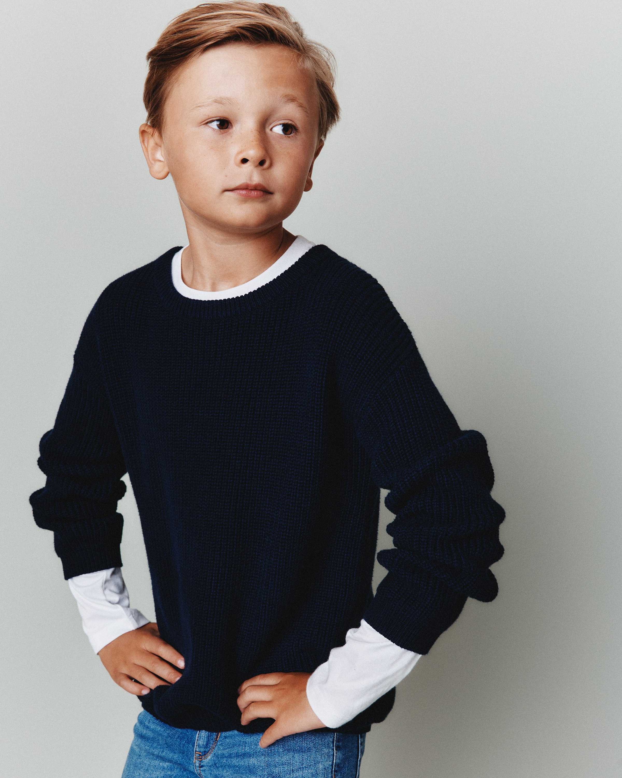 100% Organic Cotton Fisherman Tunic Sweater - thumbnail 4