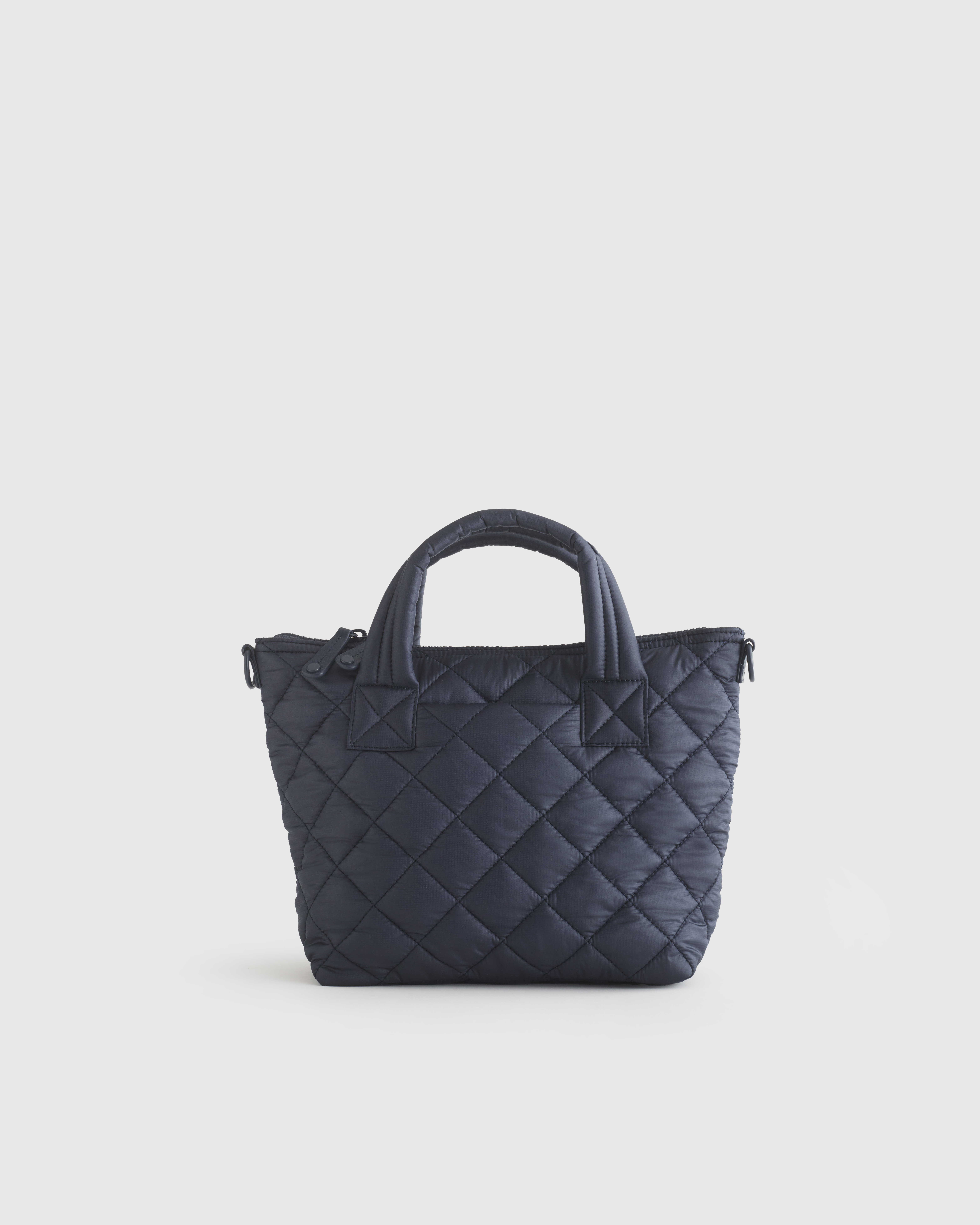 Transit Quilted Small Crossbody Tote in Charcoal