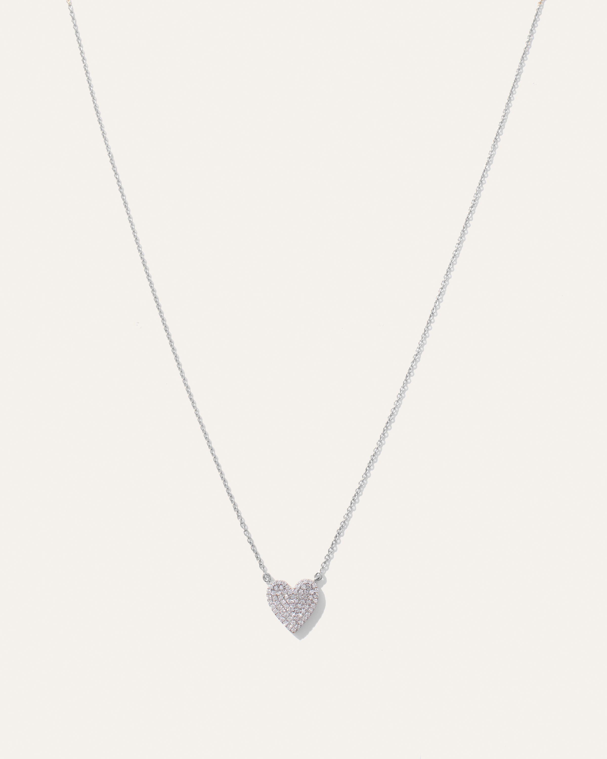 Quince Women's 14k Gold Dainty Diamond Mini Heart Necklace In Metallic