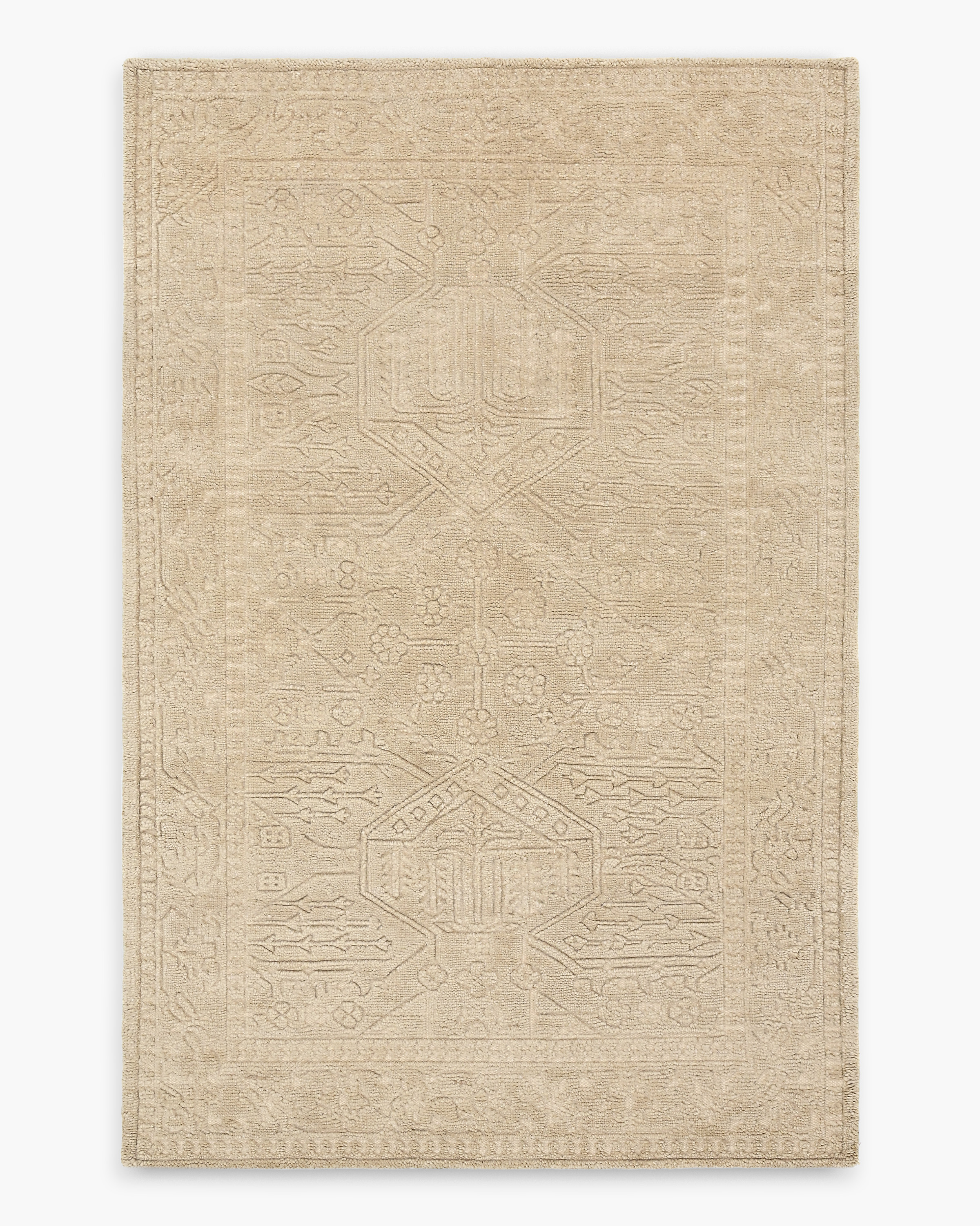Quince Daphne Hand-knotted Wool Rug In Beige