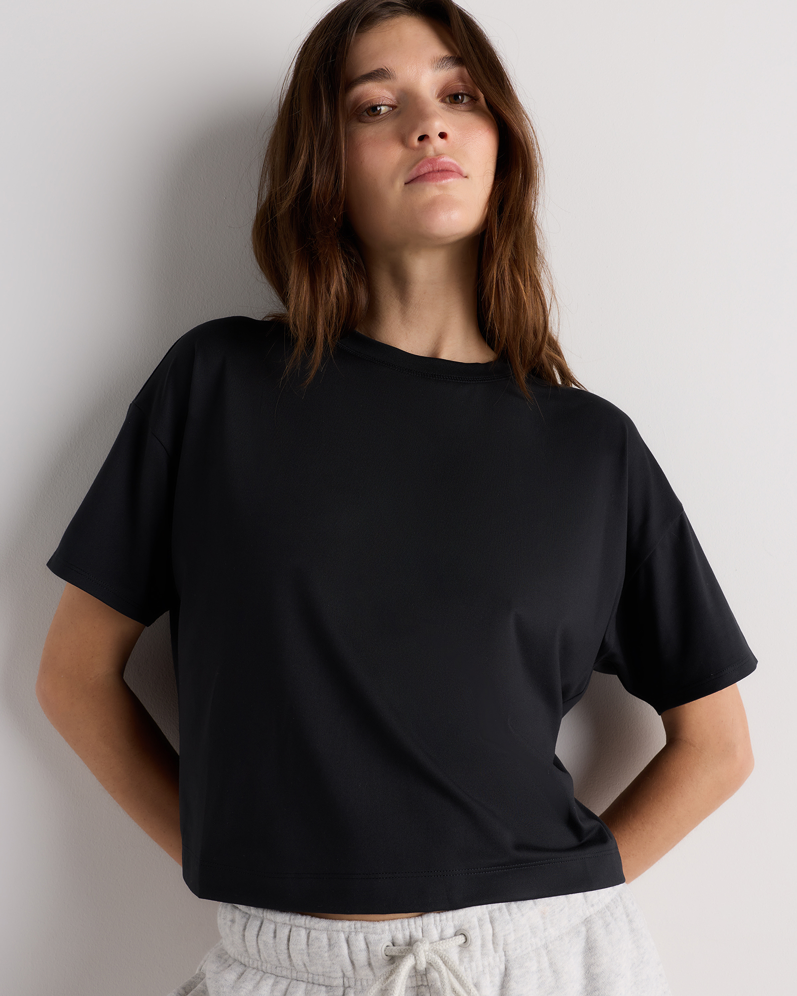 Flowknit Breeze Boxy Cropped Tee