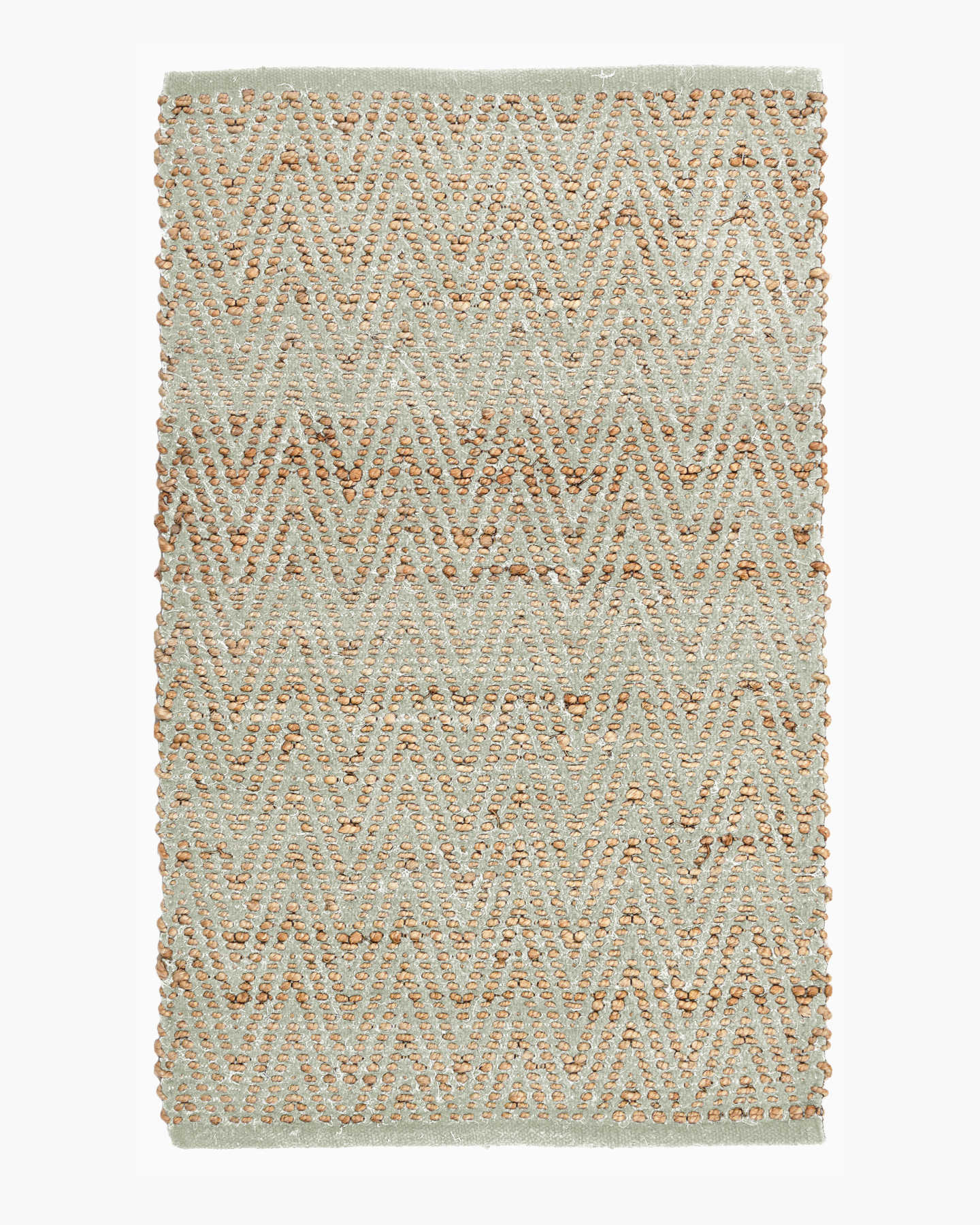 Zig Zag Flatweave Wool Rug - Seafoam/Natural - 2