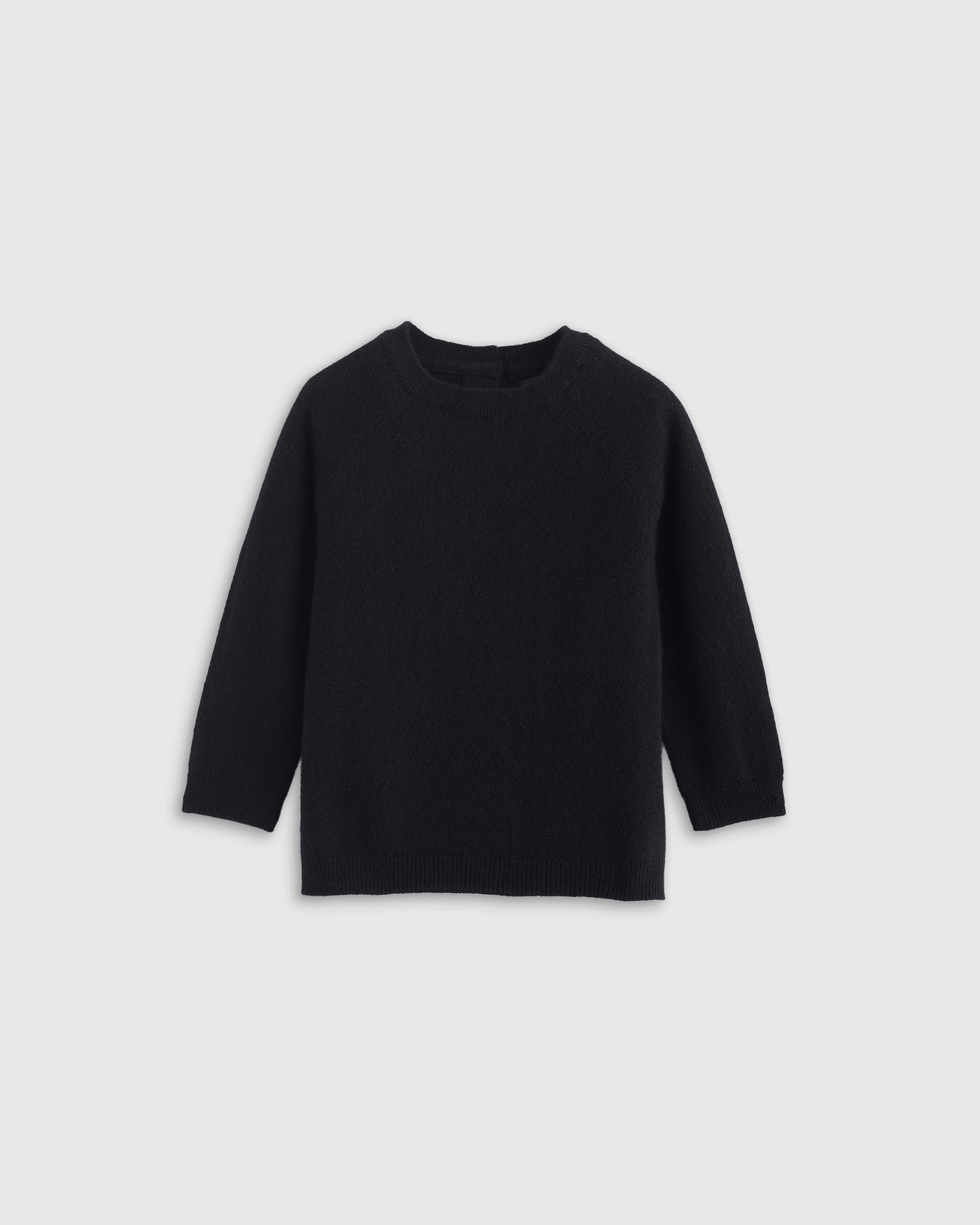 Shop Quince Washable Cashmere Crewneck Sweater In Black