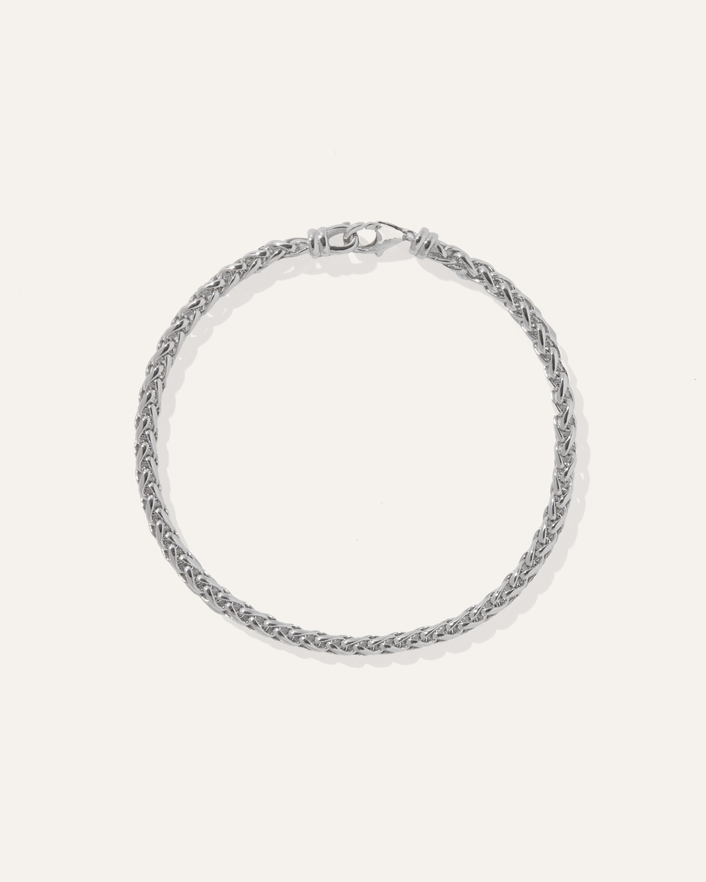 Shop Quince Men's Silver Hook Wheat Chain Bracelet In Sterling Silver