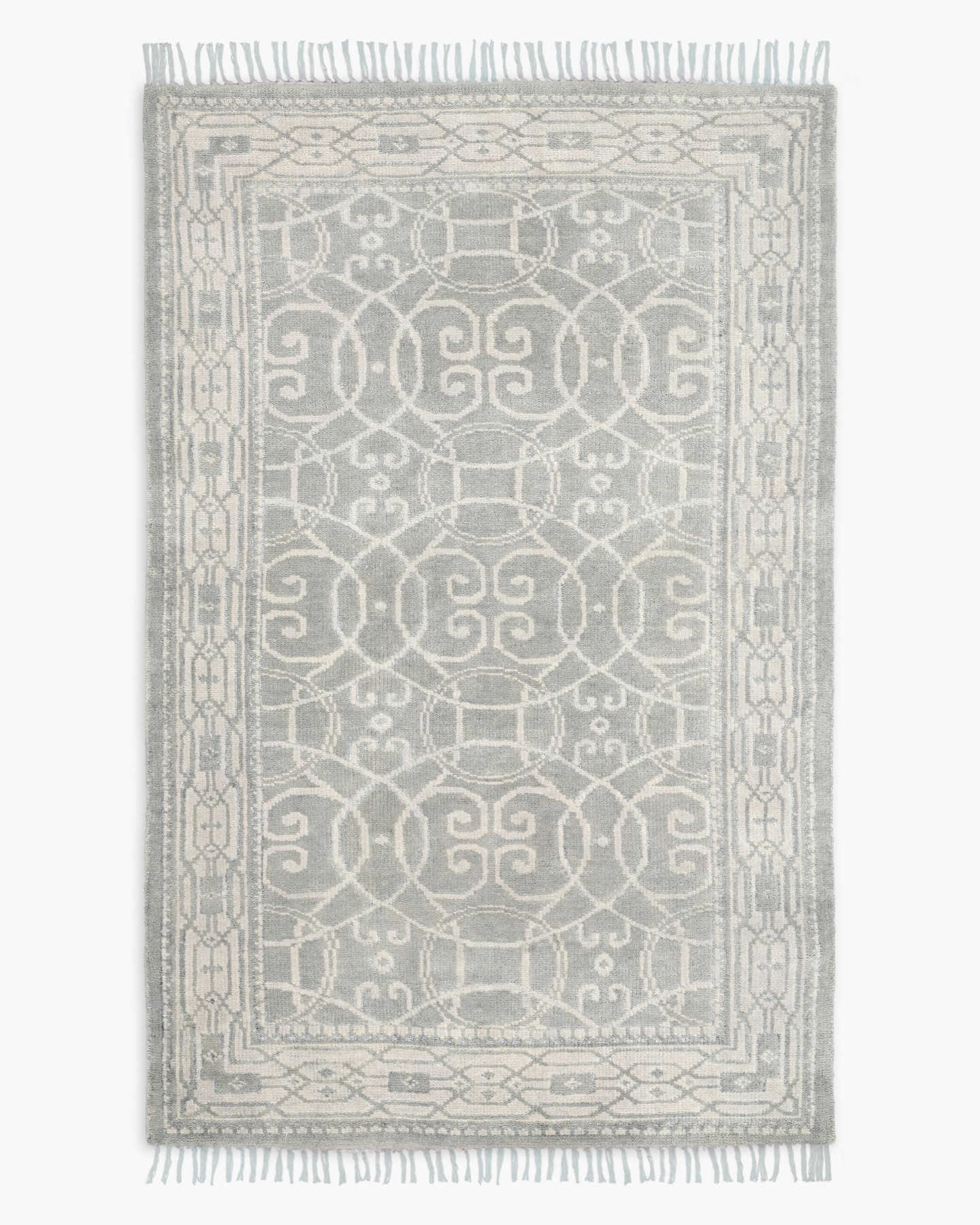 Adele Hand-Knotted Wool Rug - Grey