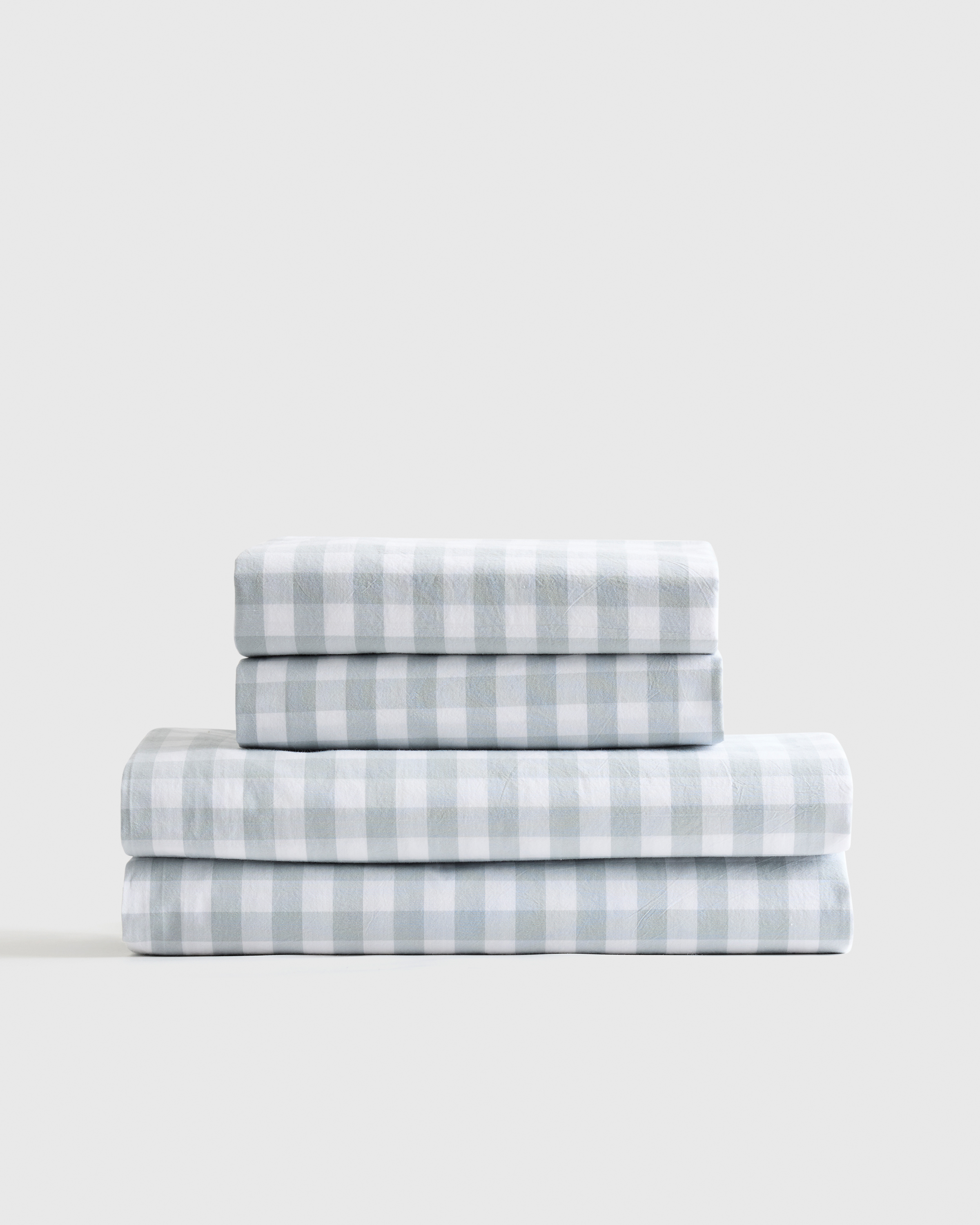 Classic Organic Percale Gingham Sheet Set: King size