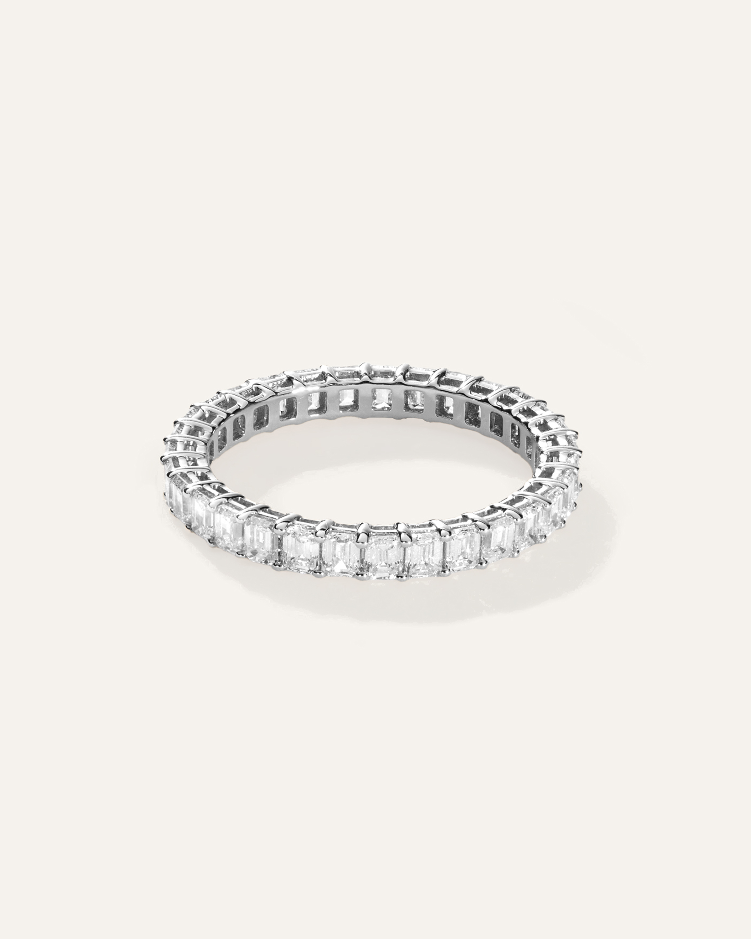 Lab Grown Diamond Emerald Eternity Band