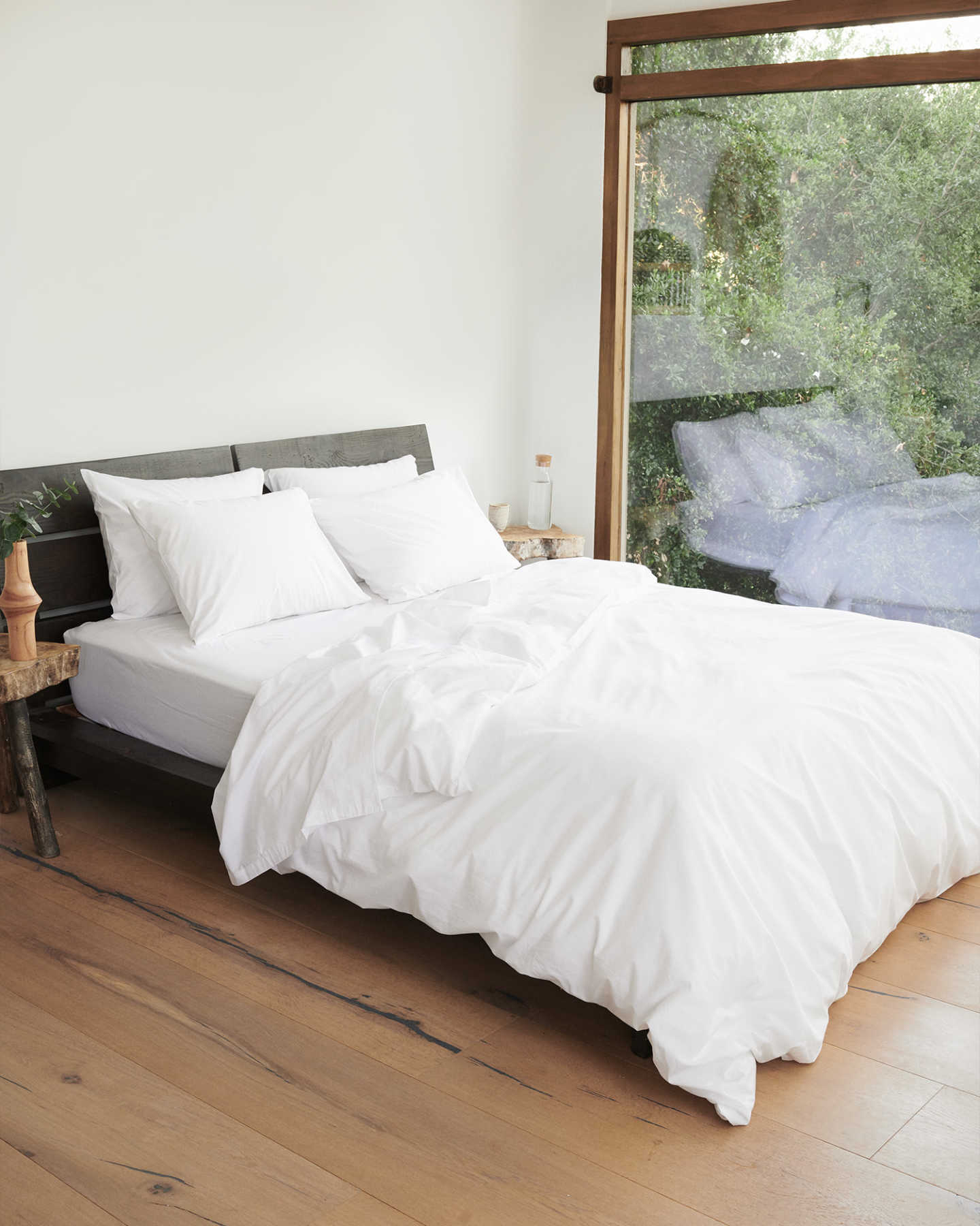 Organic Percale Luxe Duvet Cover - White