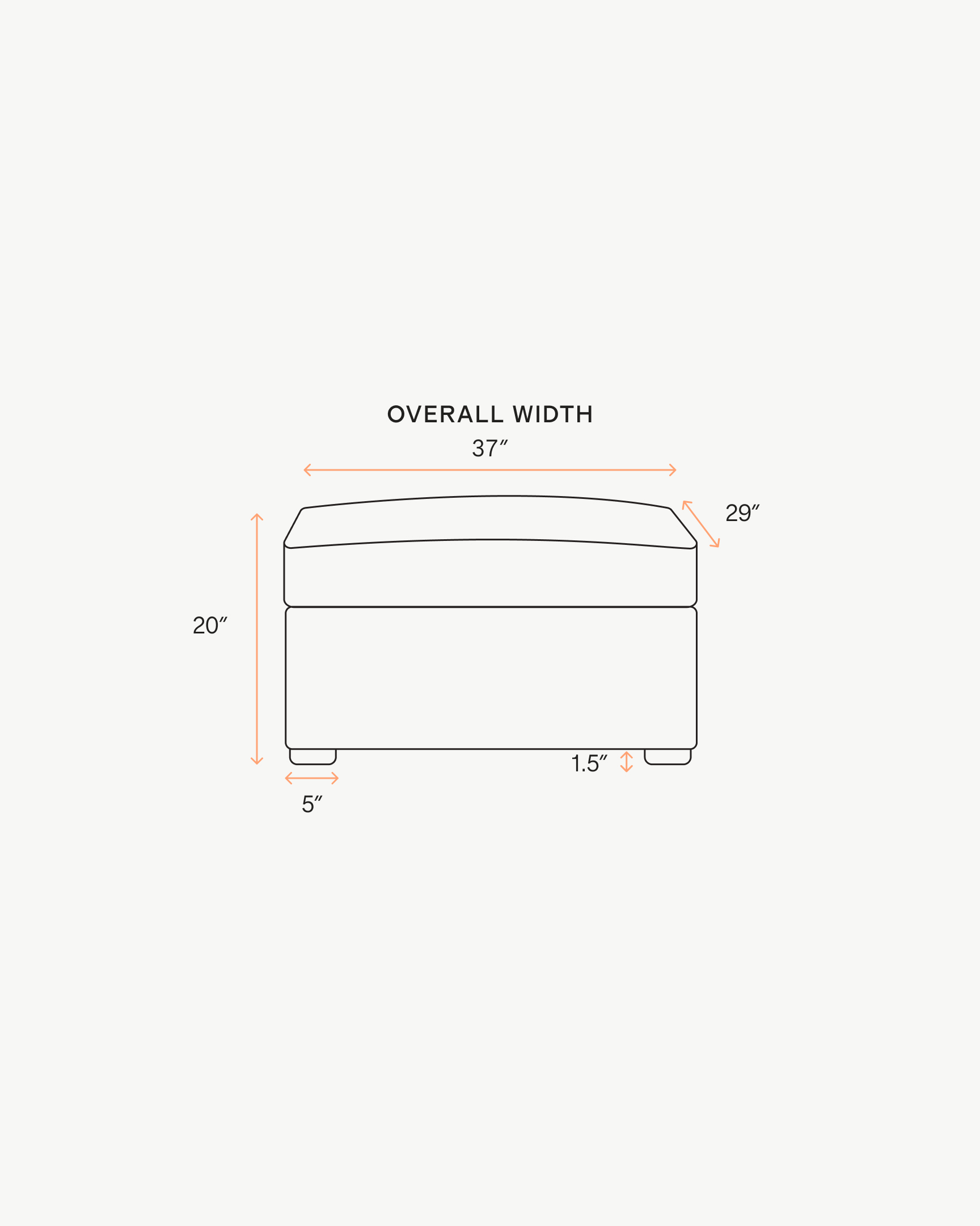 Hollis Slope Arm Ottoman in Performance Velvet - thumbnail 7