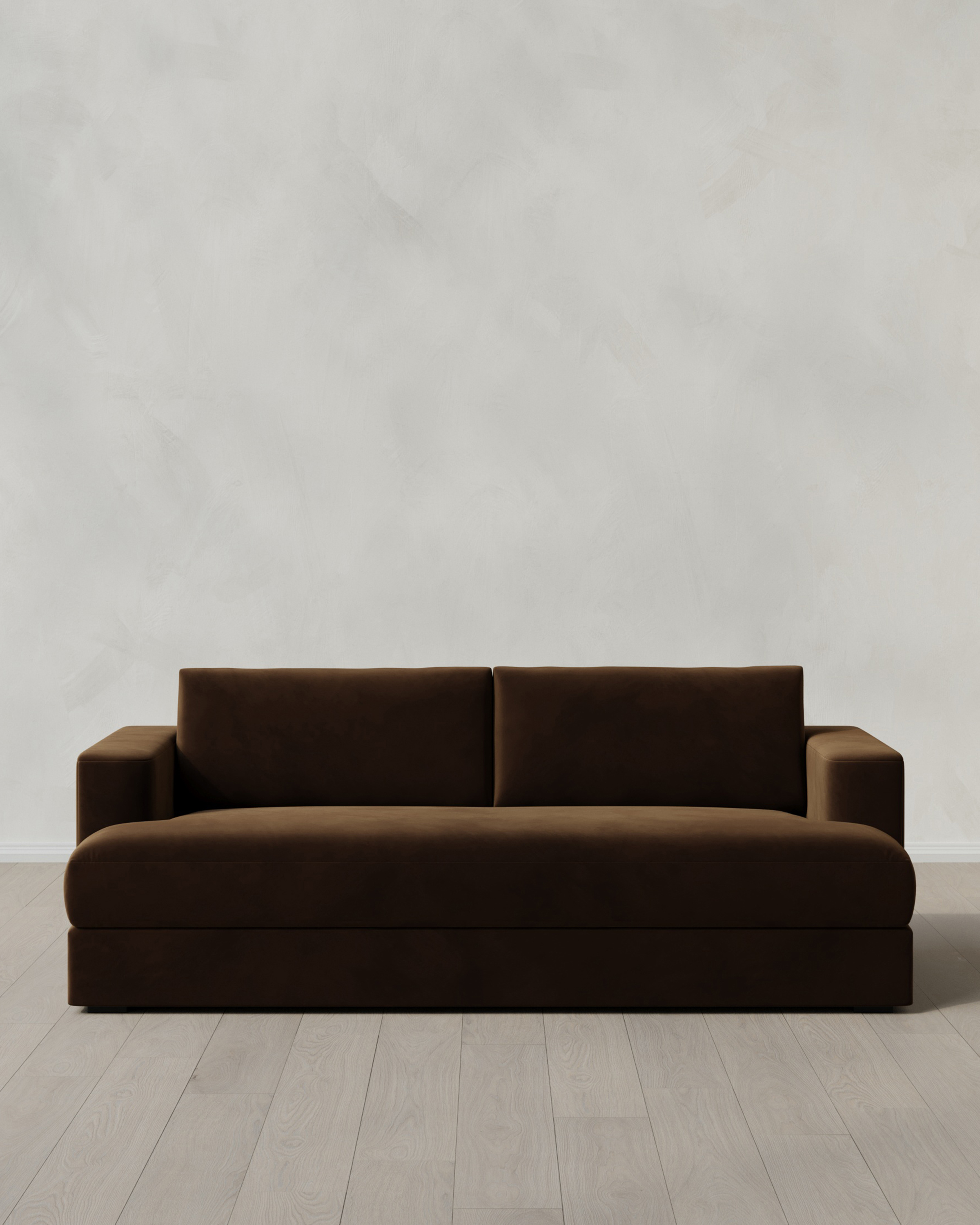Sierra Curved Arm Sofa in Performance Velvet