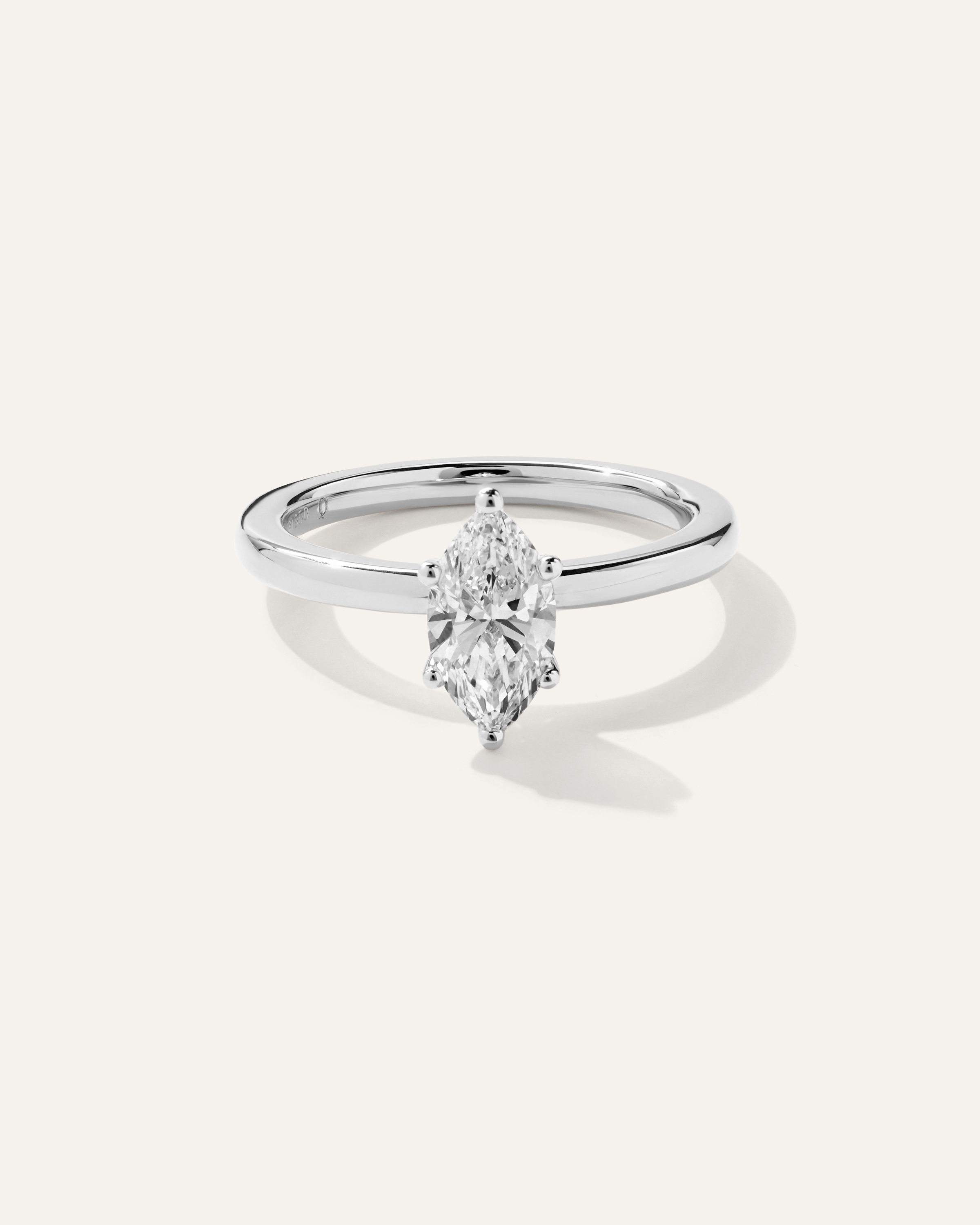 Lab Grown Diamond Marquise Comfort Fit Engagement Ring - 1ct