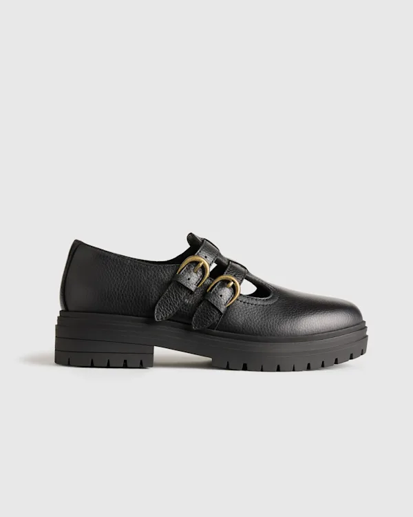 Italian Leather Lug Sole Mary Jane