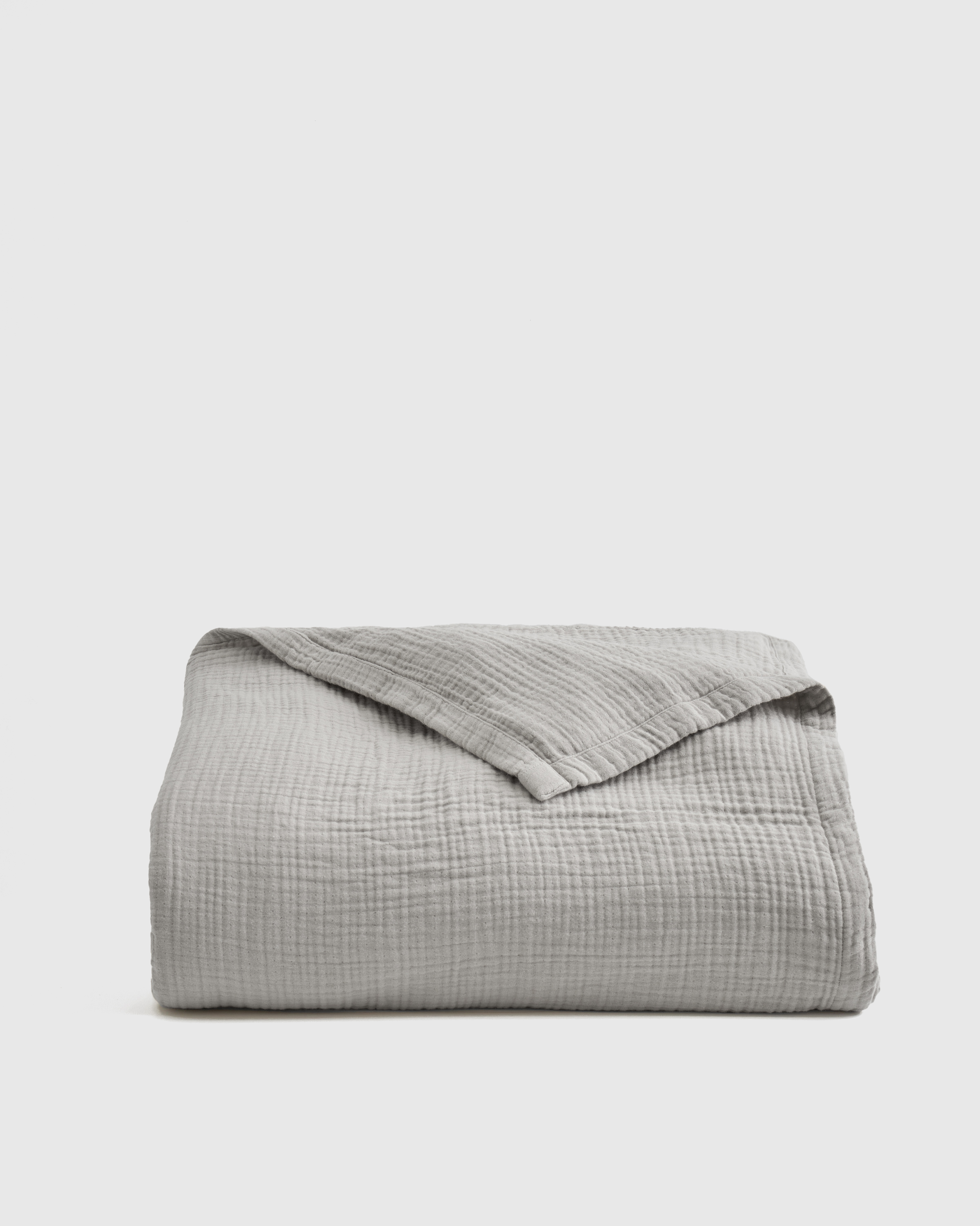 organic cotton gauze blanket, king/cal king, light grey
