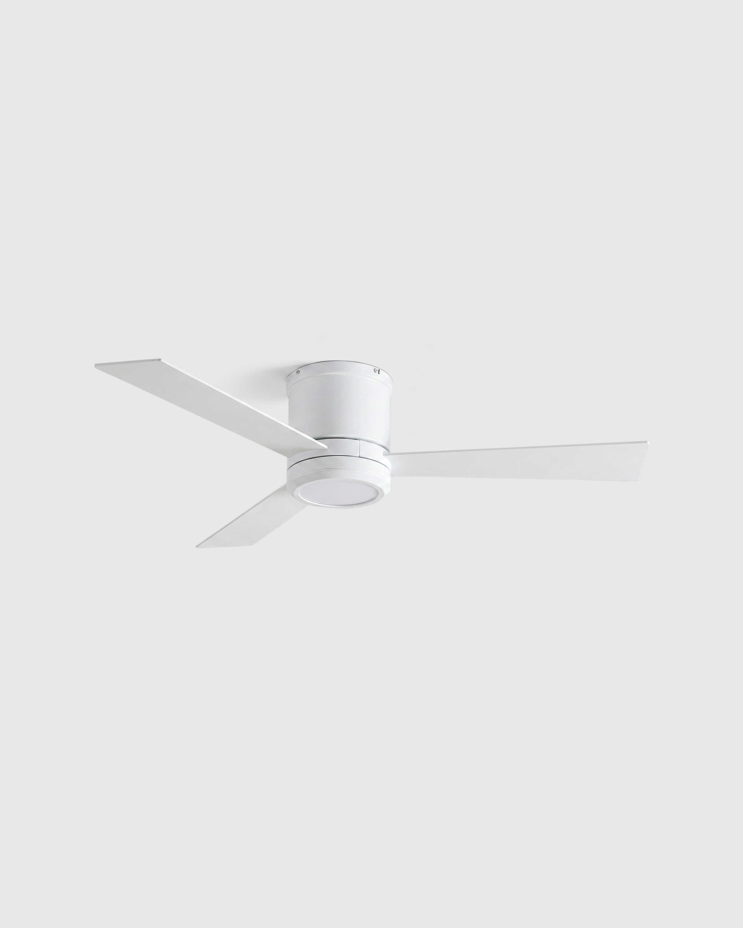 Simple Metal Hugger LED Ceiling Fan - White, 42"