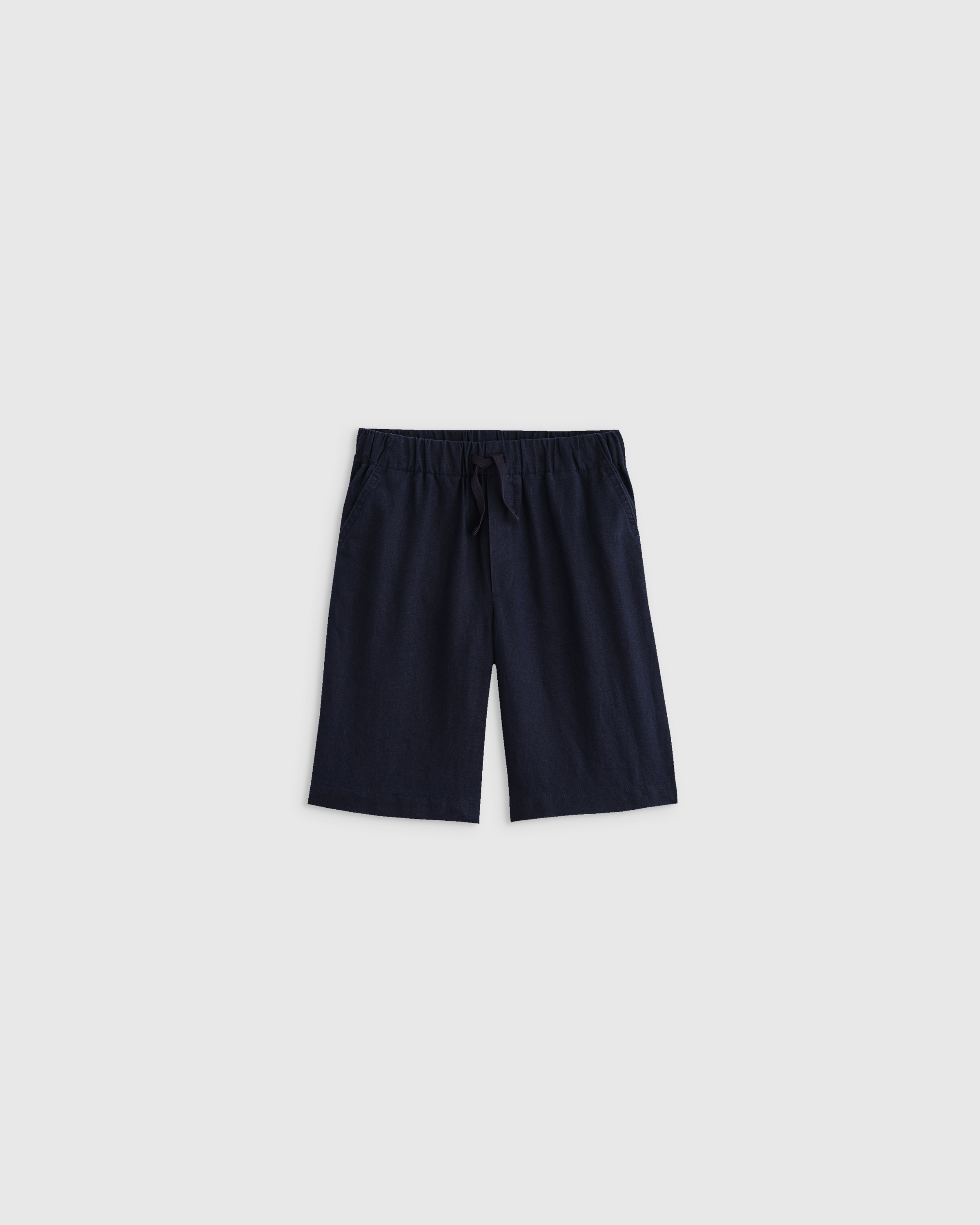 Quince 100% European Linen Pull-on Shorts In Deep Navy
