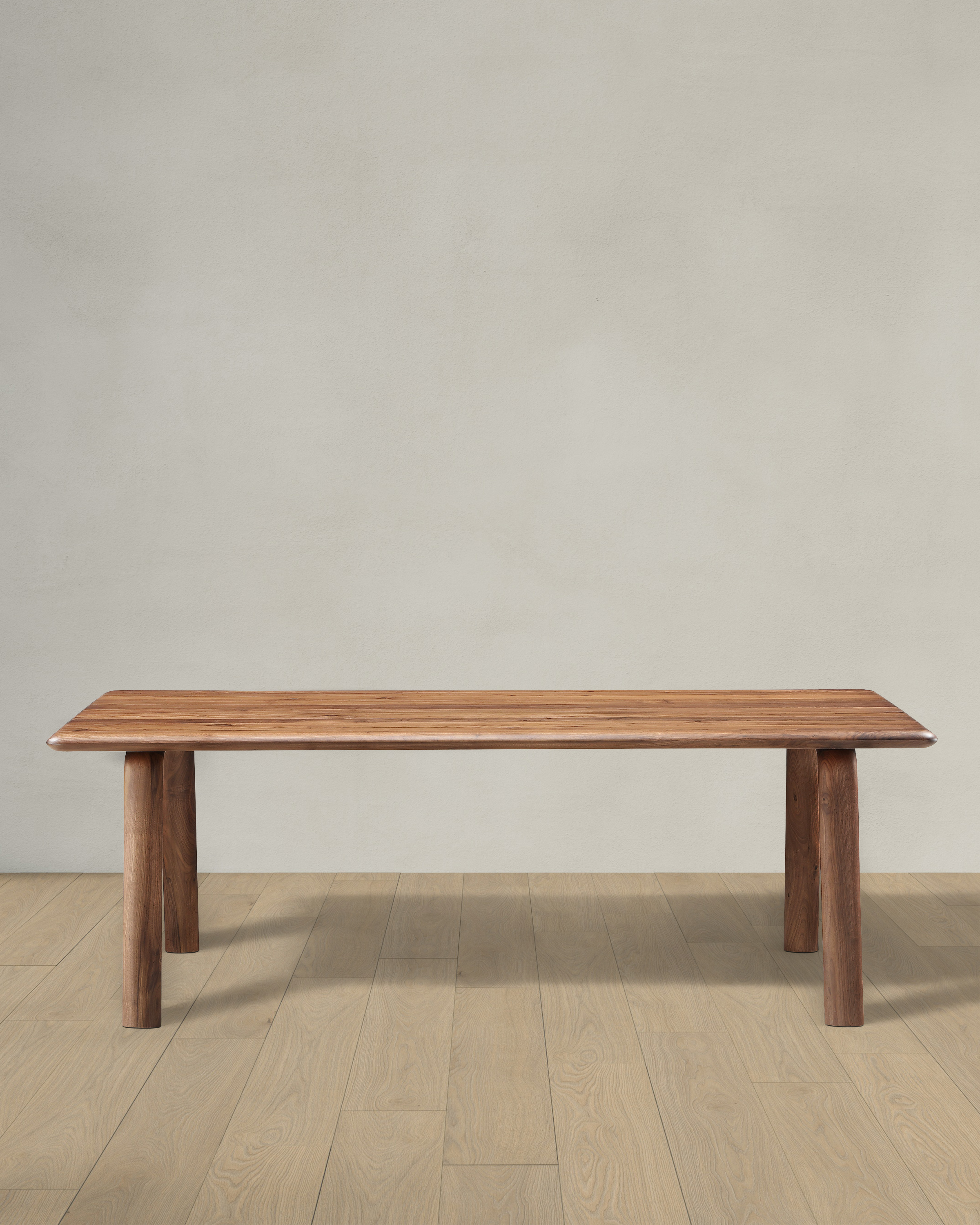 Solid Wood Dining Table with Rounded Legs