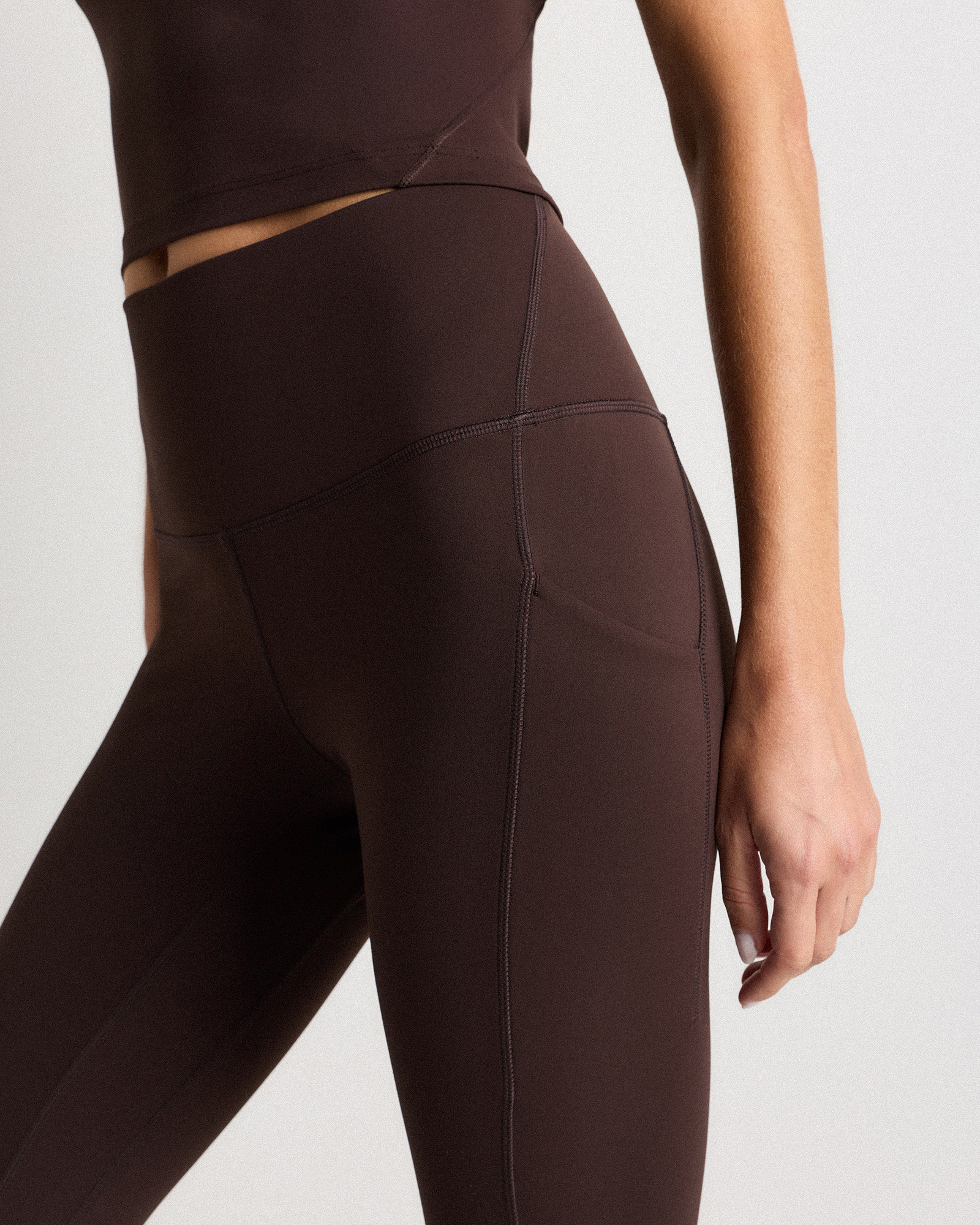 papier　Pocket leggins　ブラウン　パピエ　ポケットレギンス papier Pocket leggins ブラウン パピエ ポケットレギンス