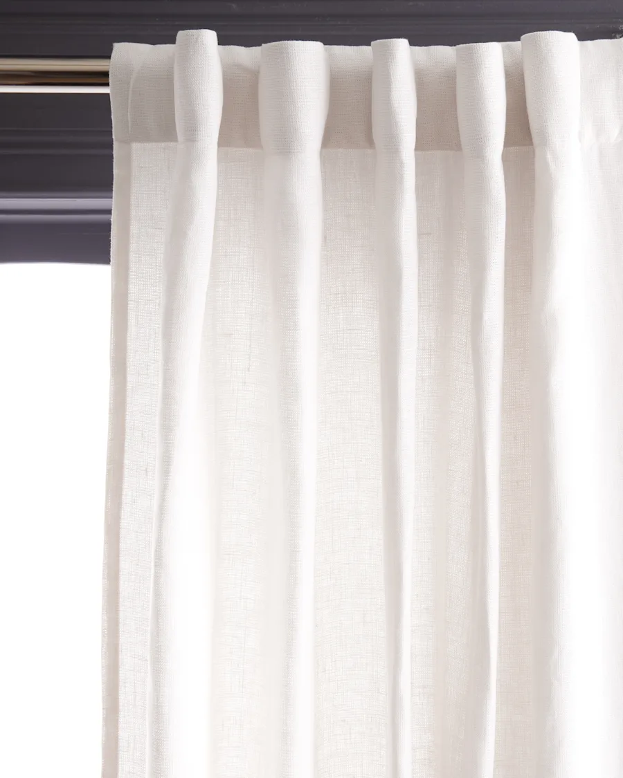 Curtains TexturedLinen White 1287