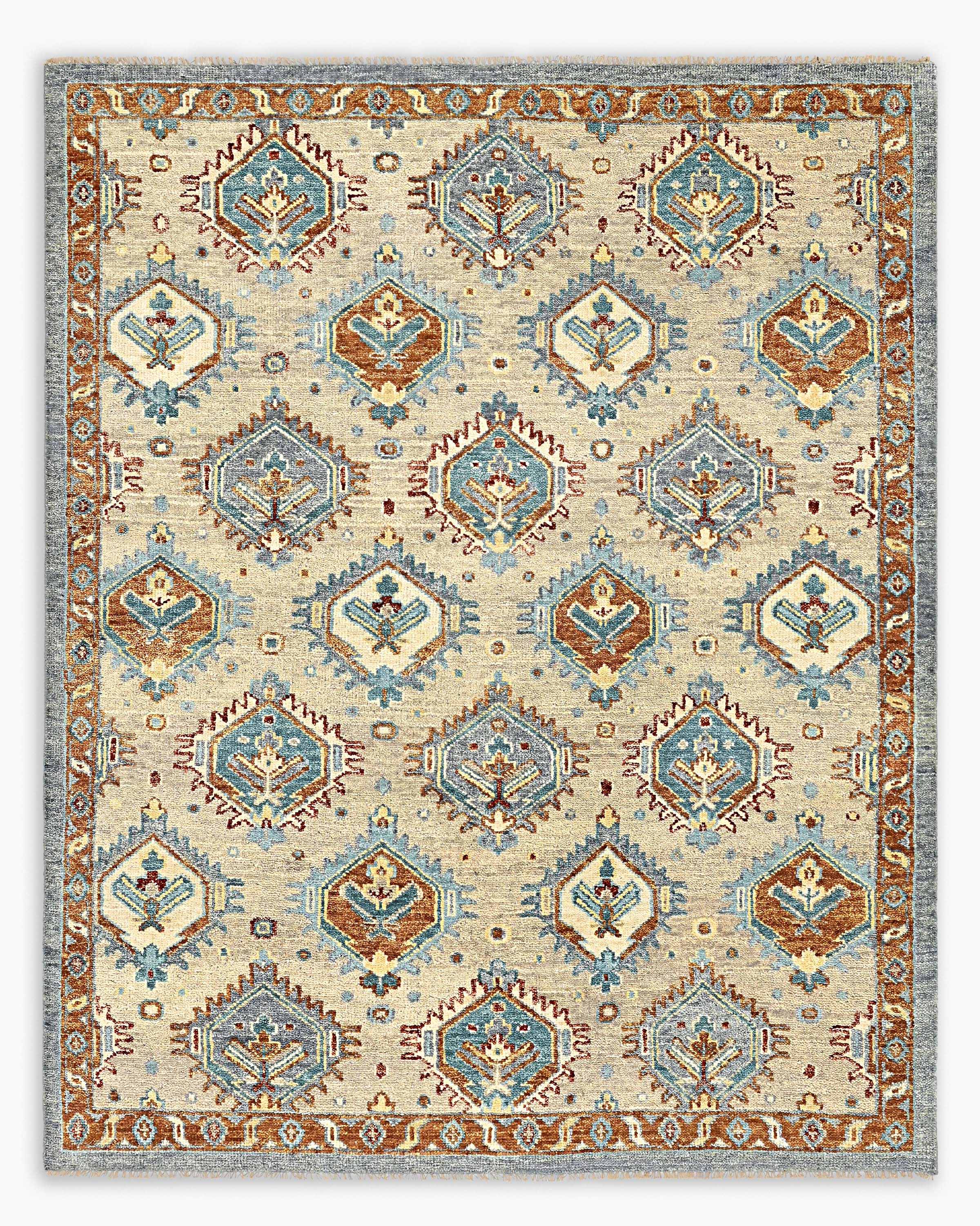 Quince Zuri Hand-knotted Wool Rug In Taupe