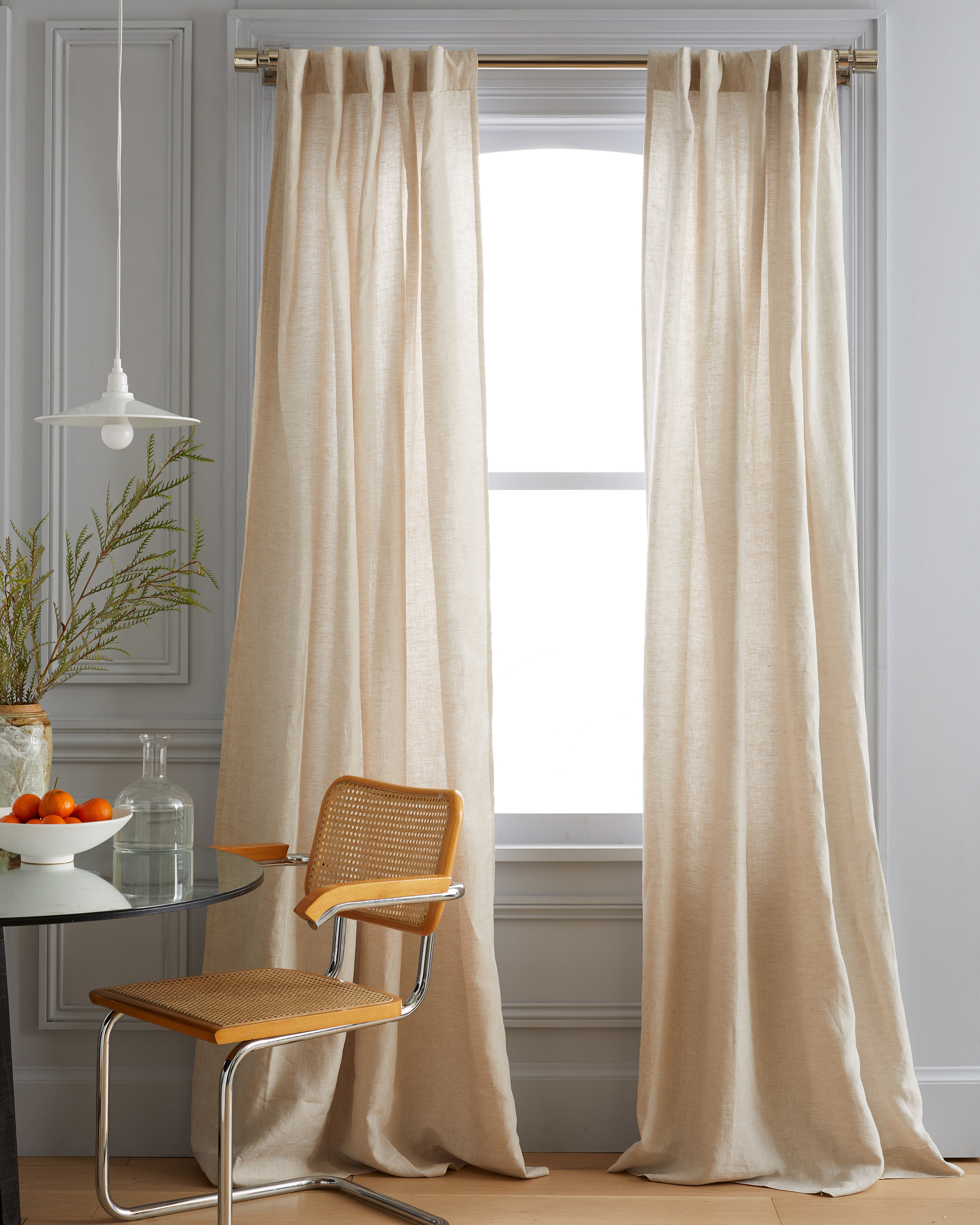 Quince European Linen Curtain In Flax