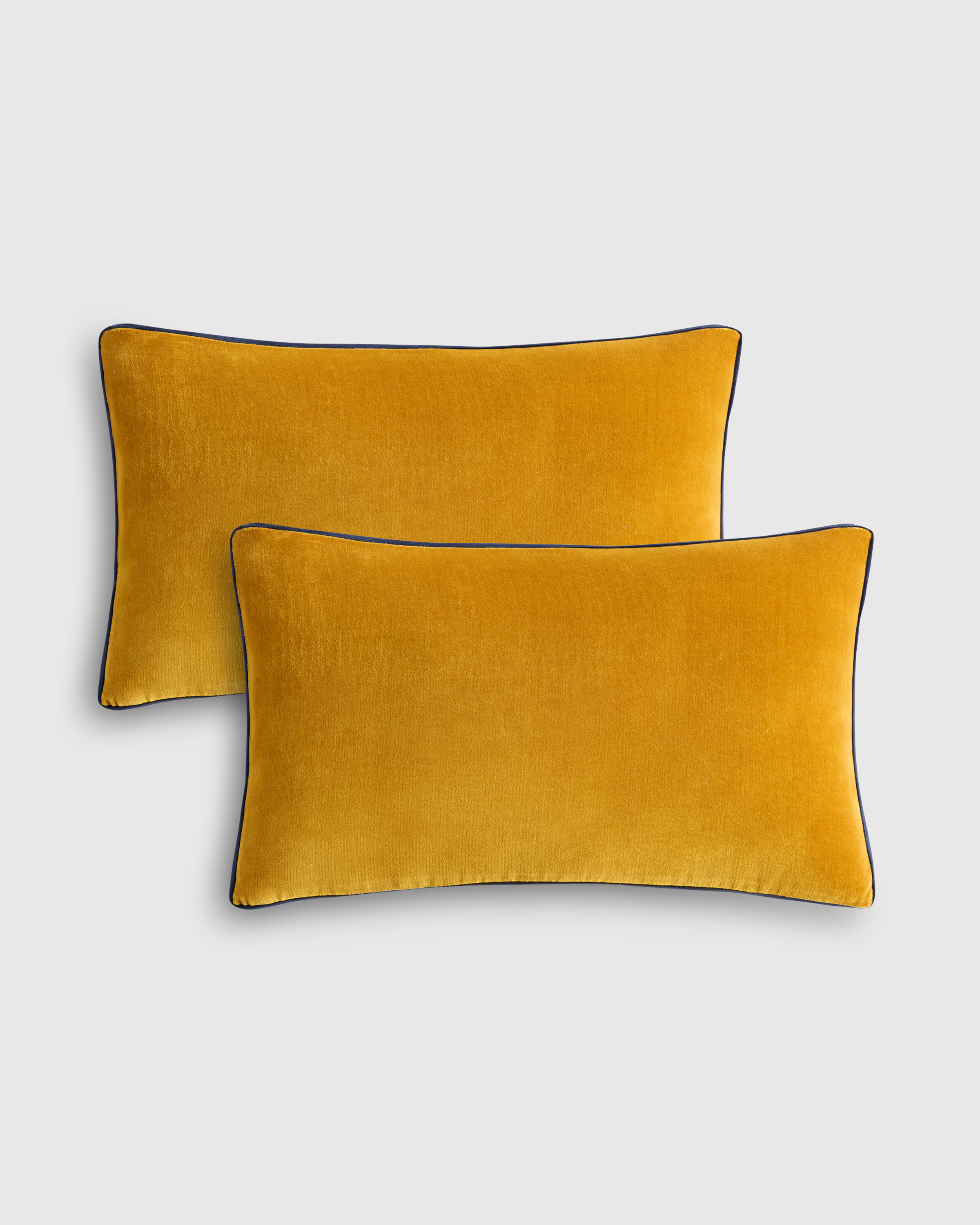 Contrast Velvet Edge Pillow Cover (Set of 2)